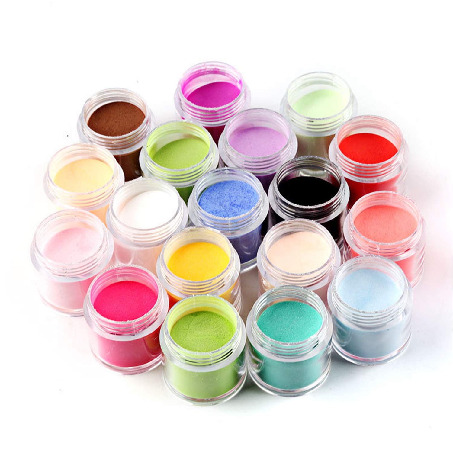18 Colors Nail Art Carved Powder Set - 10g Bottles for Crystal Nail Designs | Perfect for DIY Manicures, Salon Use & Nail Art Enthusiasts