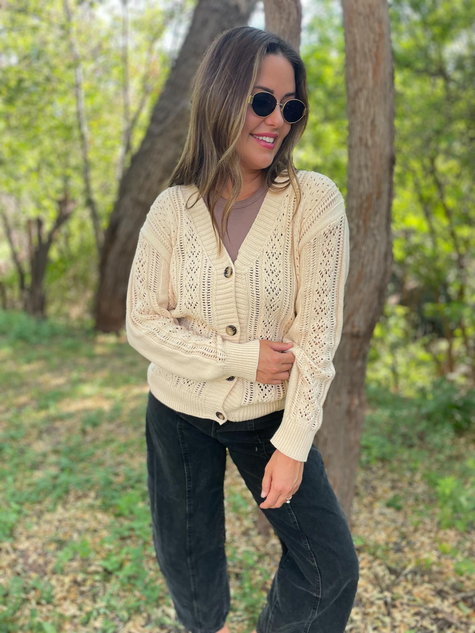 PREORDER: Austin Button Cardigan for Women - 4 Color Options (Beige, Black, Navy, Gray) | Cozy Fall & Winter Layering Piece for Office, Dates & Casual Outings