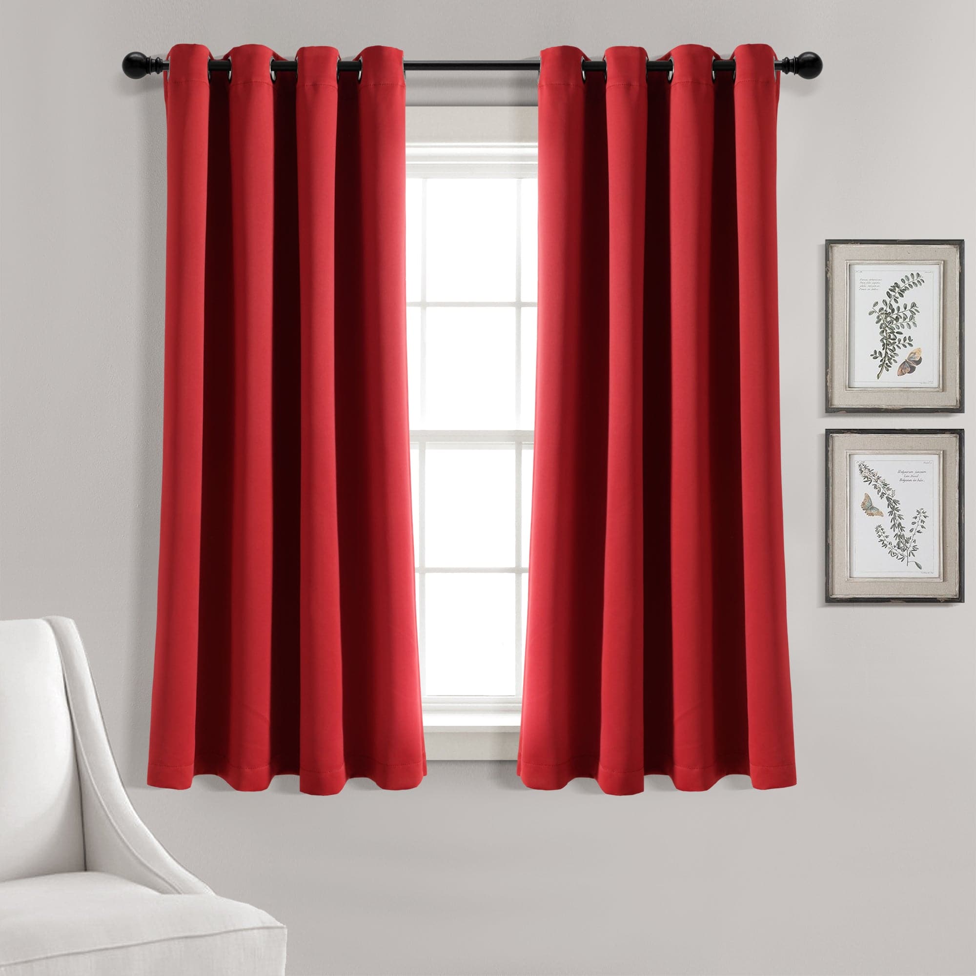 Thermal Insulated Blackout Curtains for Bedroom - Noise Reducing Grommet Window Panels Set, Energy Saving & Light Blocking for Home, Office, Nursery - 2 Panels (52x84 Inches, Black)