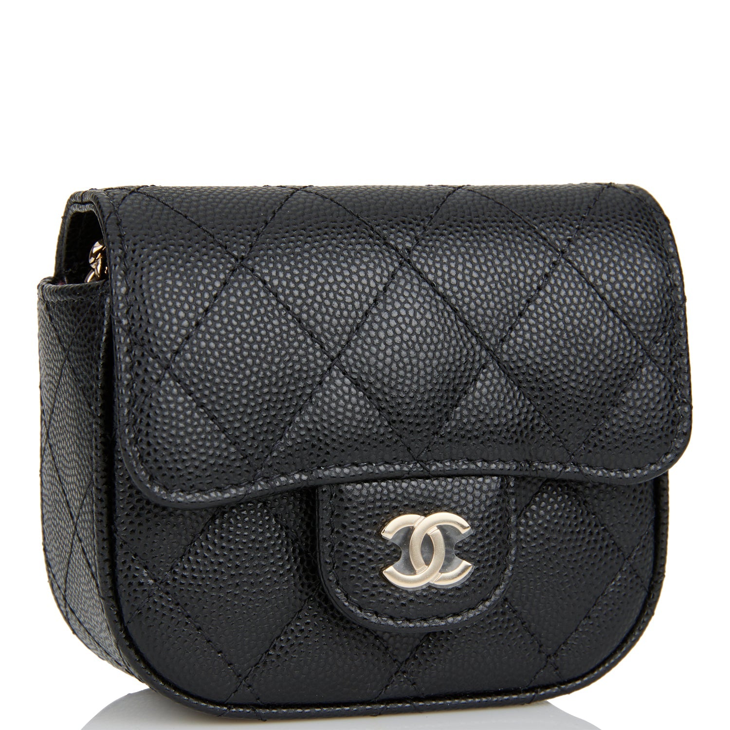 Chanel Mini Flap Bag with Chain - Black Caviar Leather & Gold Hardware | Crossbody Clutch for Evening Parties & Date Nights