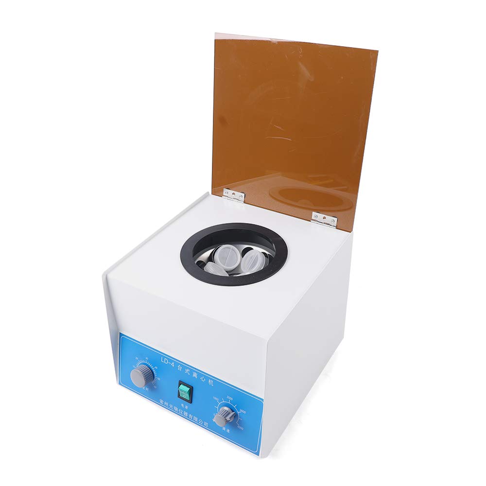 LD-4 Electric Lab Benchtop Centrifuge - 4000RPM, 4x100ml Capacity with Timer & Speed Control - Ideal for Blood Sample Separation, DNA/RNA Extraction, and Laboratory Research