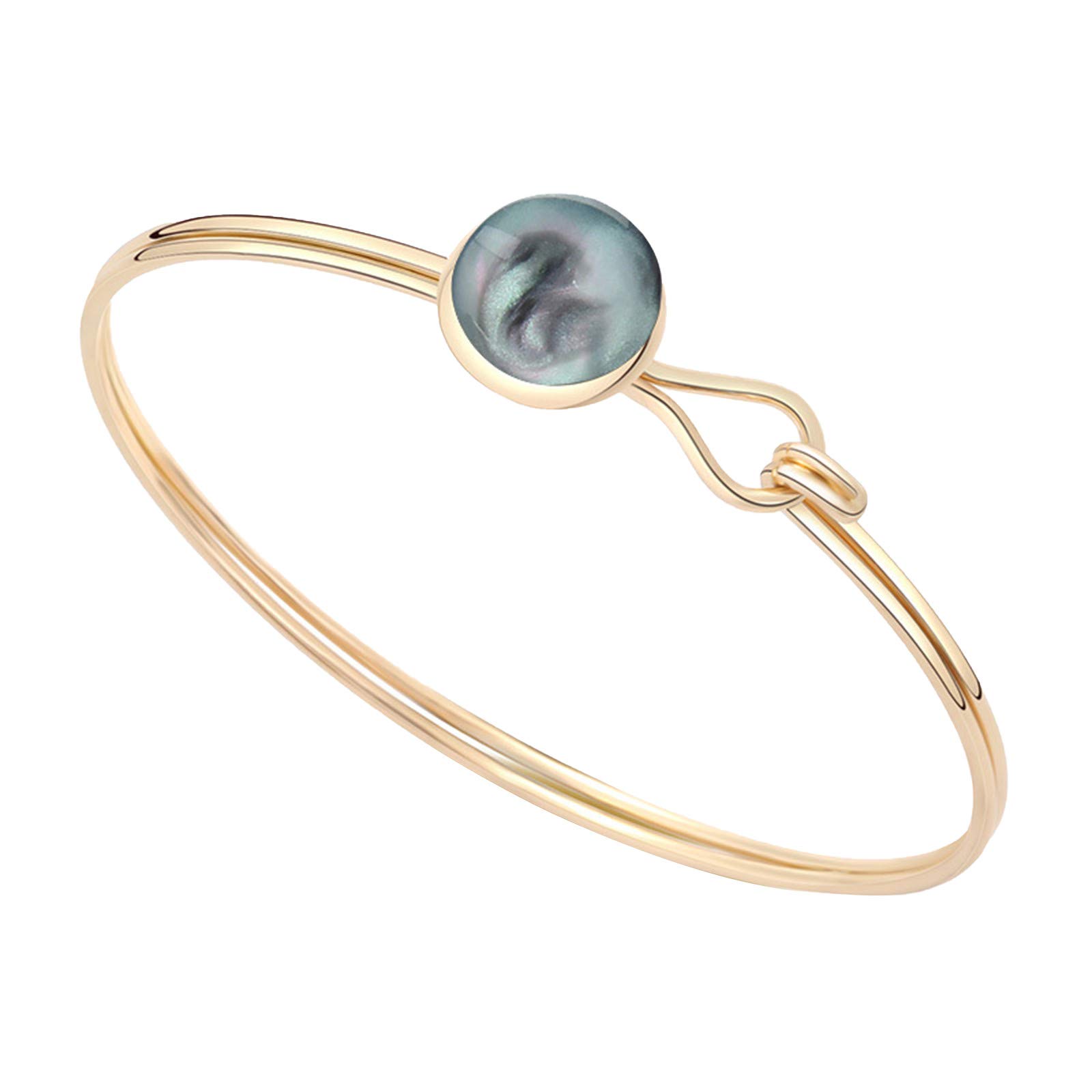 Glow in the Dark Sunset Bracelet - Adjustable Round Love Bracelet for Women, Multicolor Light Up Fashion Jewelry (Gold, One Size) - Perfect for Date Nights, Concerts & Festivals