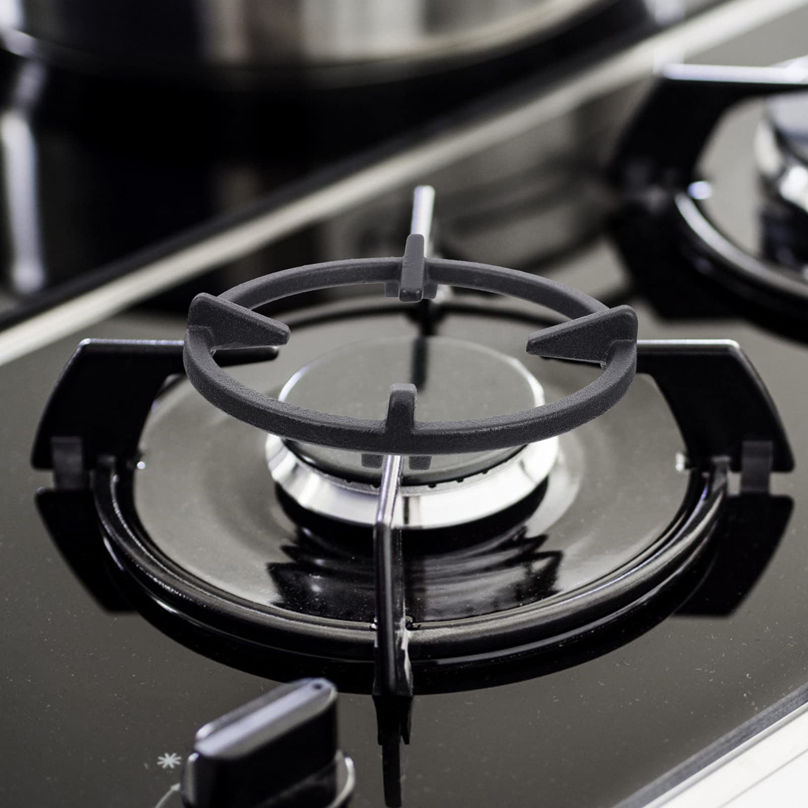 Sturdy Steel Wok Ring Holder for Gas Stove - Heavy Duty Cast Iron Cooktop Trivet, Wok Focus Ring & Griddle Accessories - Perfect for Stir Fry, Deep Frying & Asian Cooking