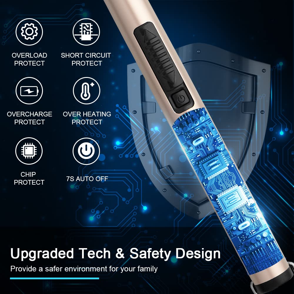 SUPRUS USB-C Rechargeable Electric Lighter with 360° Neck - for Candles & Outdoor Use
