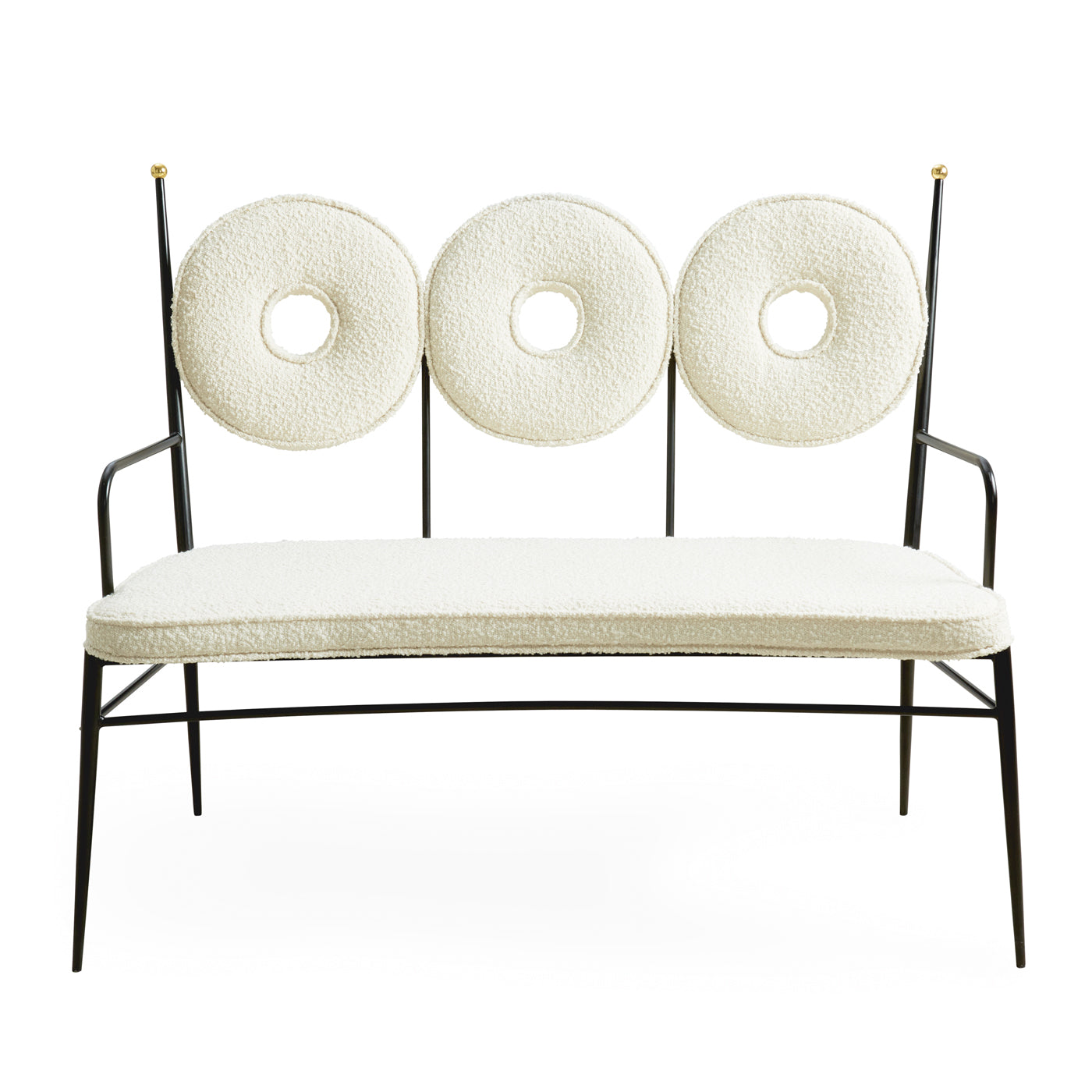 Rondo Bench - Modern Outdoor Wooden Bench for Patio, Garden, and Backyard - Perfect for Relaxing, Lounging, and Entertaining Guests