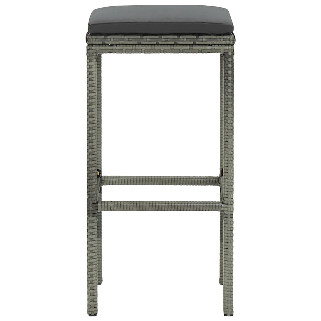 2/3/4/6 Pack Modern Bar Stools with Cushions - Poly Rattan Counter Height Stools for Kitchen Island, Breakfast Bar & Outdoor Patio - Multiple Color Options