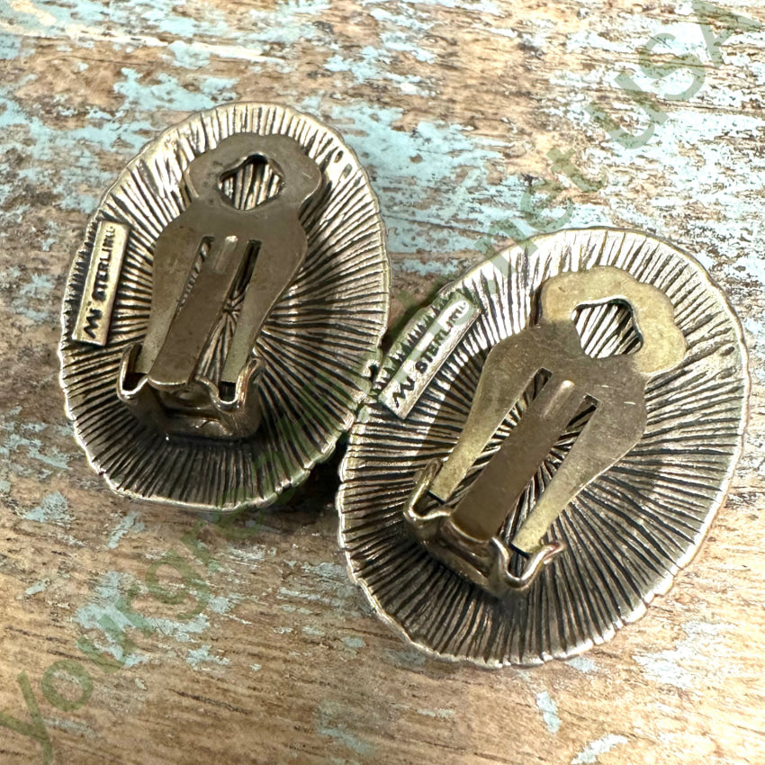 Sterling Silver Cross Concho Clip-On Earrings for Women - Hypoallergenic & Lightweight - Perfect for Church, Weddings & Everyday Wear
