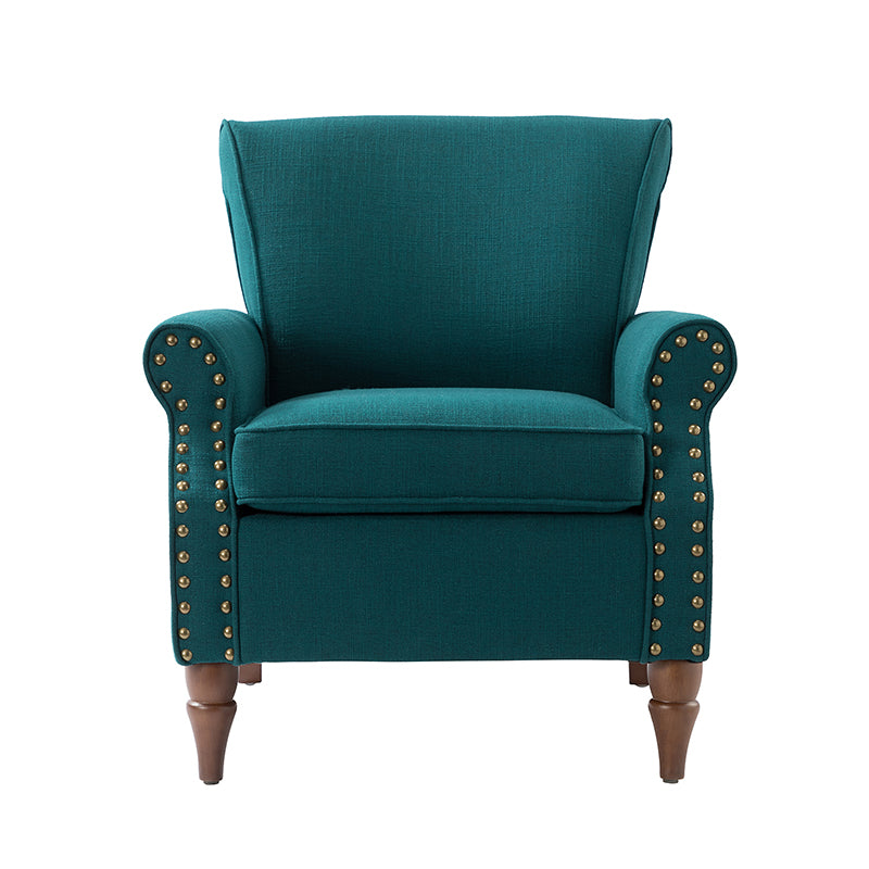 Hypanis Upholstered Armchair with Solid Wood Legs - Modern Living Room Accent Chair for Home, Office & Reading Nook - Comfortable Lounge Chair for Relaxing & Decor