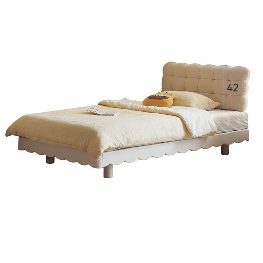 Solid Beech Wood Kids Platform Bed - No Headboard, Eco-Friendly & Sturdy for Toddler & Children's Bedroom - Perfect for Small Spaces & Montessori Style Rooms