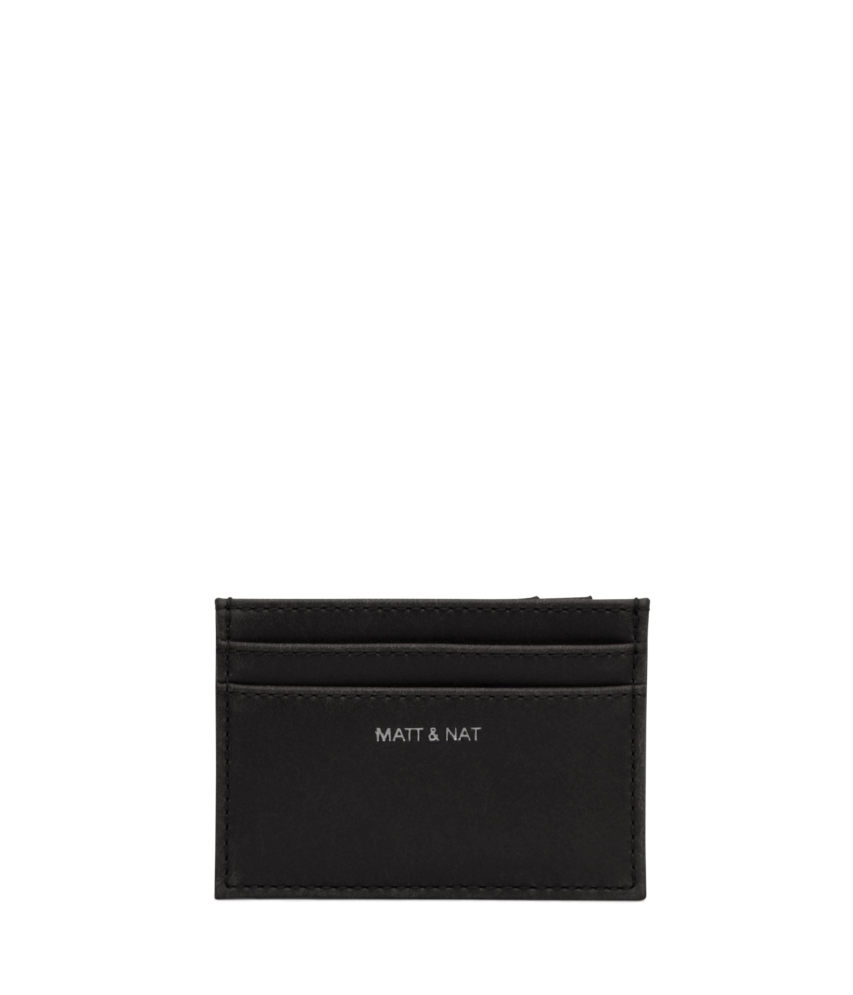 Matt & Nat Max Wallet in Black - Vegan Leather RFID Blocking Slim Wallet for Men & Women | Perfect for Travel, Work & Everyday Use