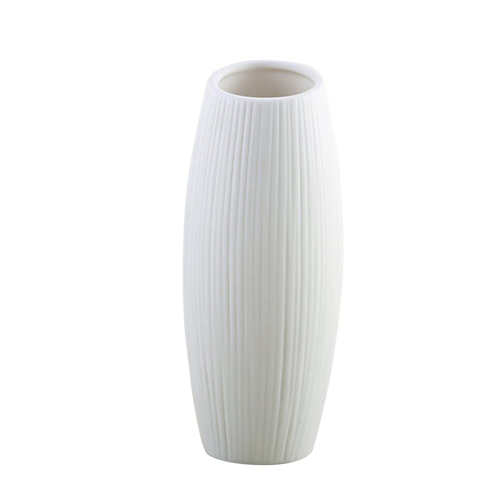 BESPORTBLE White Ceramic Bud Vase - Short Stem Flower Vases for Home Decor, Wedding Centerpieces & Table Arrangements - Perfect for Dried Flowers, Roses and Small Bouquets