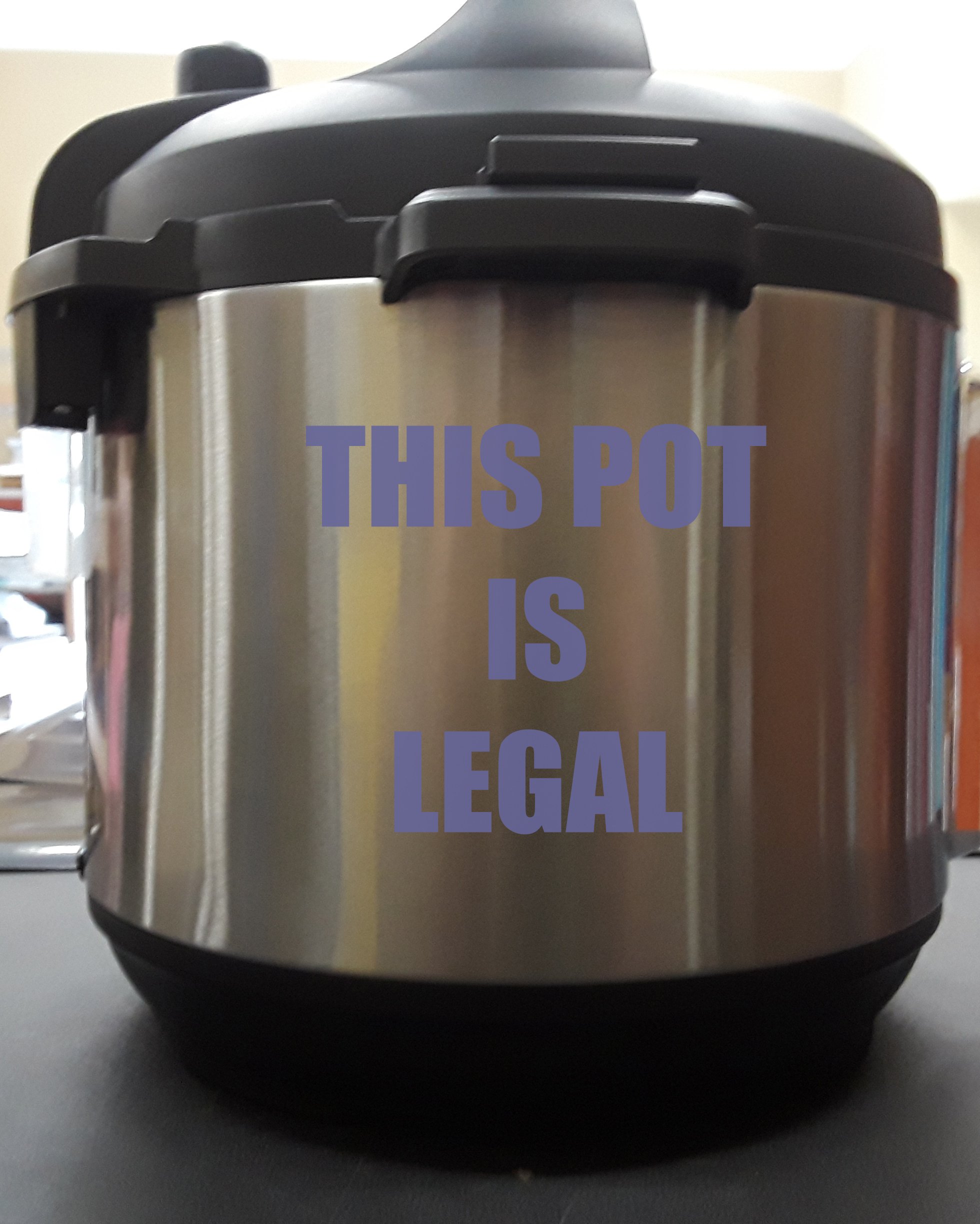 Legal Lavender 6 Inch Vinyl Decal Sticker for Pressure Cooker - Perfect for Kitchen Decor, Appliance Personalization & Home Organization