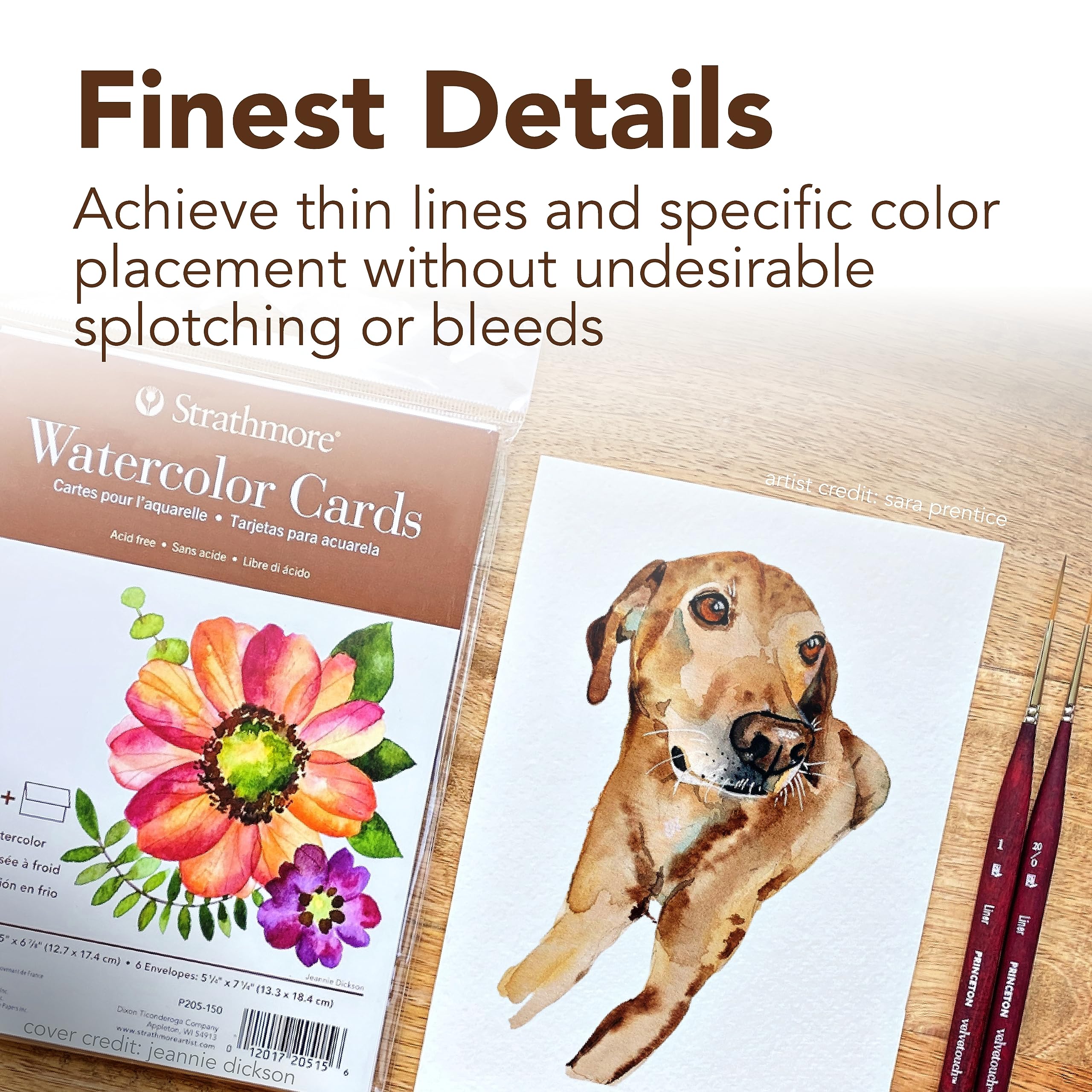 Strathmore 400 Series Watercolor Cards - 5x6.875 Inches Cold Press Paper, 6 Pack with Envelopes | Premium Handmade Greeting Cards for Weddings, Birthdays & Special Events | Perfect for DIY Invitations, Thank You Notes & Artistic Projects