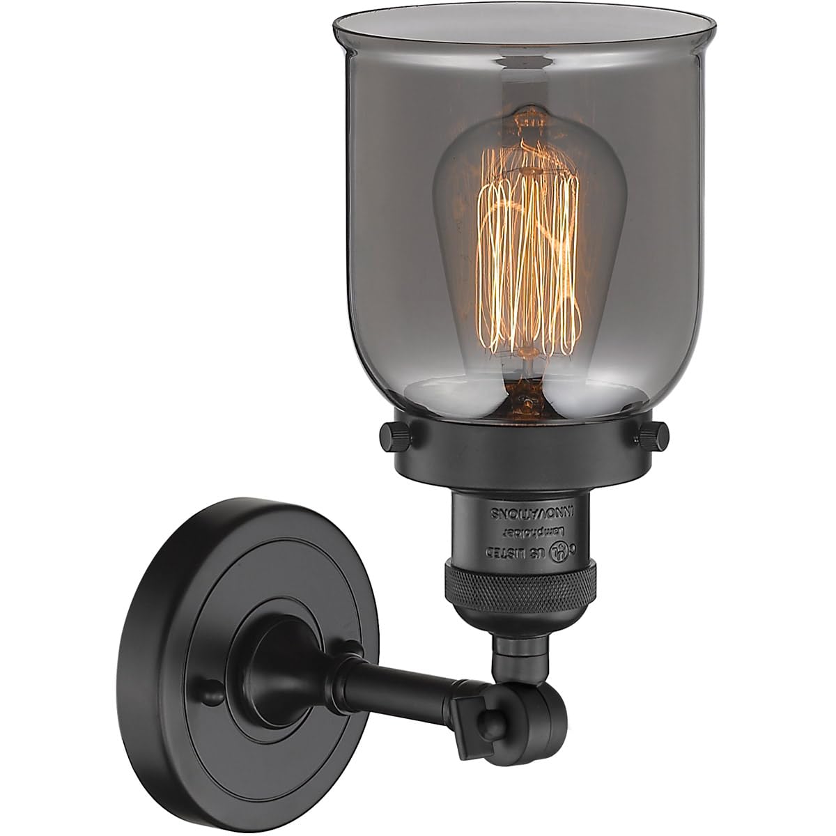 Innovations INNO203-BK-G53-LED Black LED Wall Sconce Light Fixture - Modern Indoor/Outdoor Lighting for Bedroom, Hallway, Patio & Porch