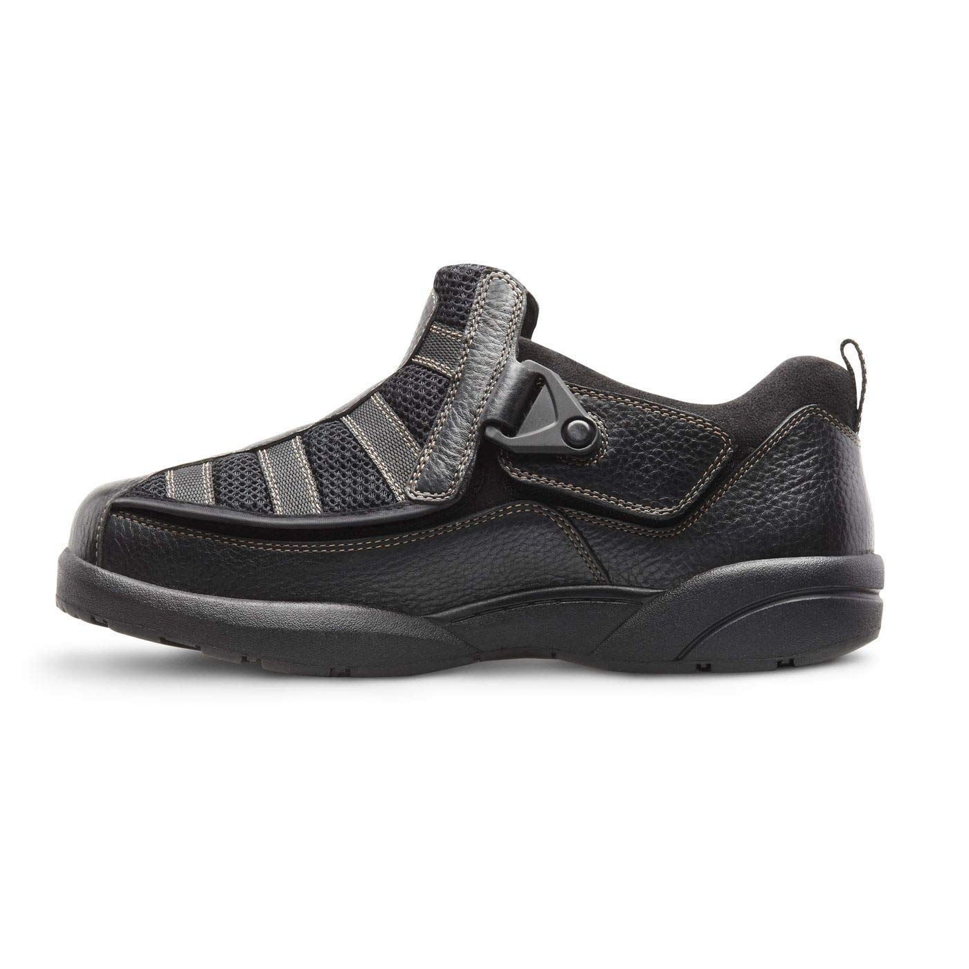Dr. Comfort Edward X Double Depth Men's Walking Shoes - Leather & Mesh Stretchable Diabetic Shoes for Men with Arch Support - Ideal for Walking, Travel & Daily Comfort