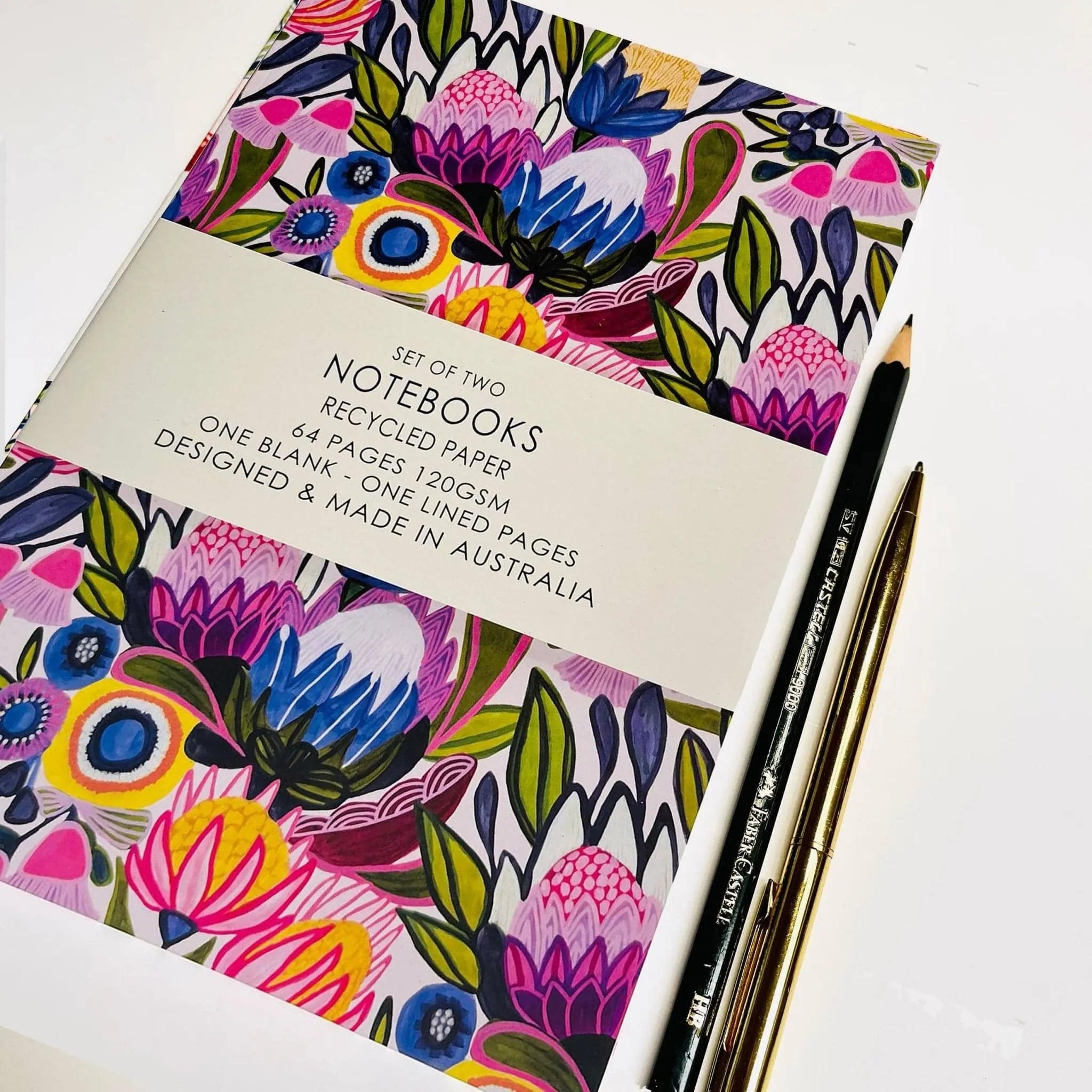 Premium Protea Magnifica A5 Notebook Set - Elegant Floral Design, 120gsm Thick Paper, Perfect for Journaling, Sketching & Note Taking - Ideal Gift for Students, Artists & Professionals