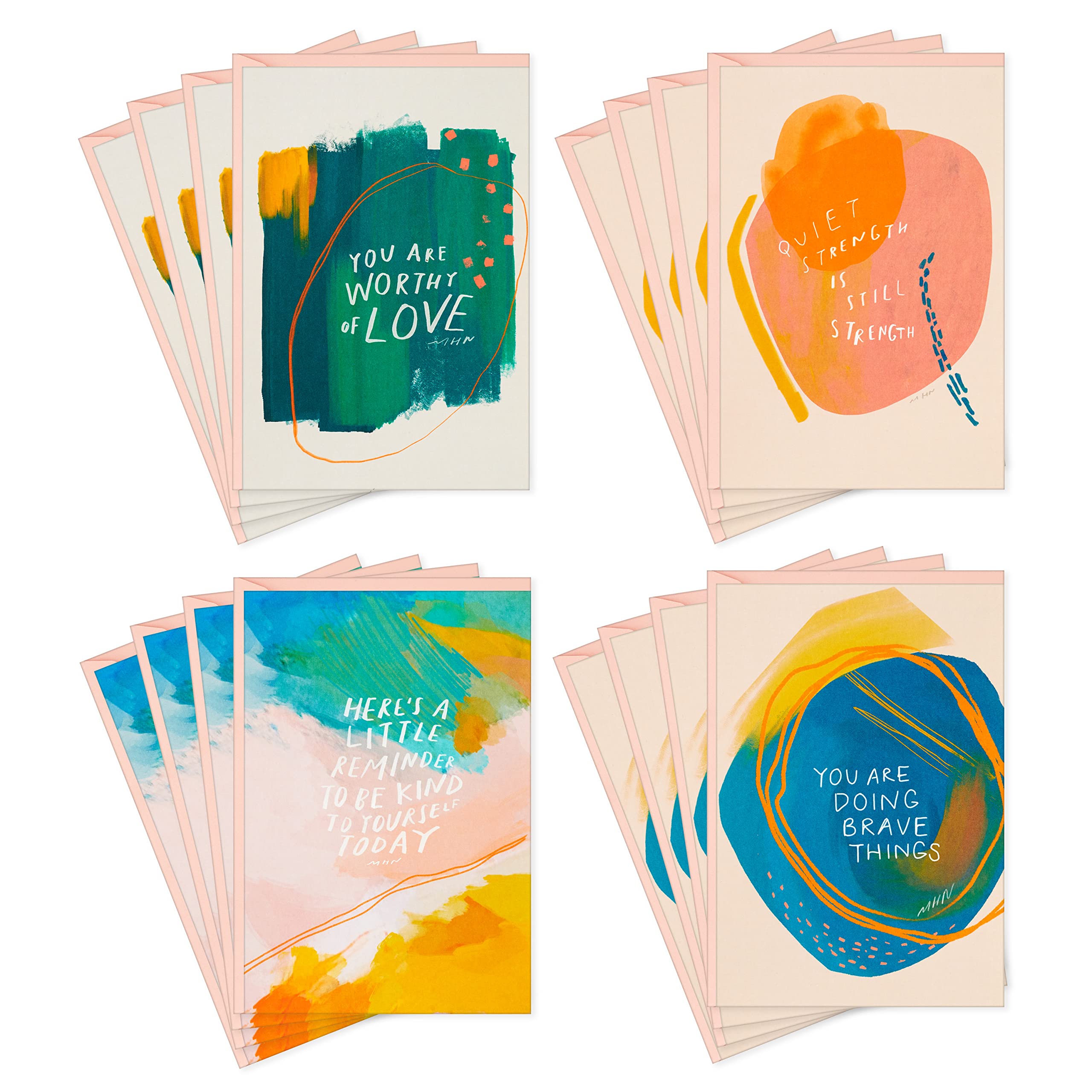 Hallmark Morgan Harper Nichols Blank Greeting Cards Set - 16 Assorted Cards with Envelopes for Thank You Notes, Birthday Wishes & Special Occasions
