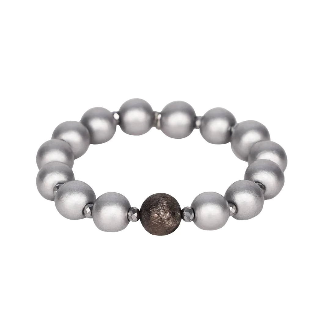 BuDhaGirl Shaanti Bracelet - Silver Tone Adjustable Meditation & Yoga Jewelry for Mindfulness Practice, Stress Relief & Spiritual Healing