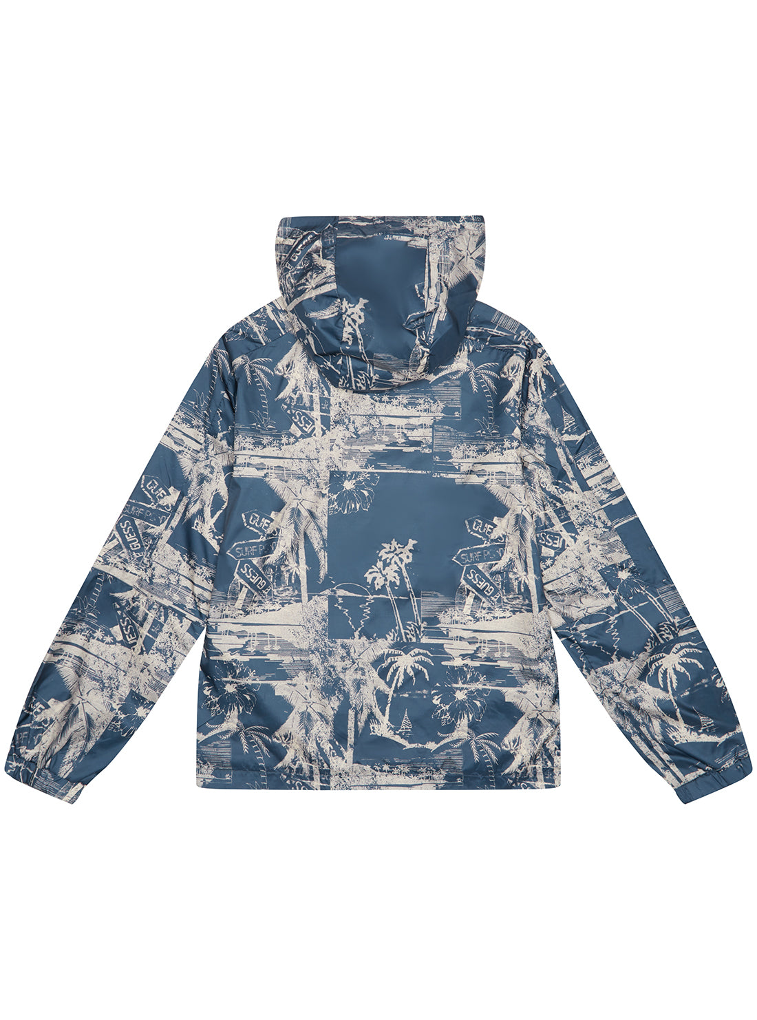 Blue Hooded Long Sleeve Windbreaker Jacket for Men & Women - Lightweight Waterproof Outdoor Coat (Sizes 7-16) - Perfect for Hiking, Running & Casual Wear