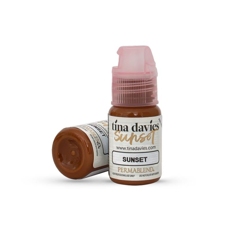 Perma Blend Tina Davies Sunset Pigment - Professional Tattoo Ink for Permanent Makeup & Cosmetic Tattooing - Perfect for Eyebrows, Lips & Eyeliner Enhancement