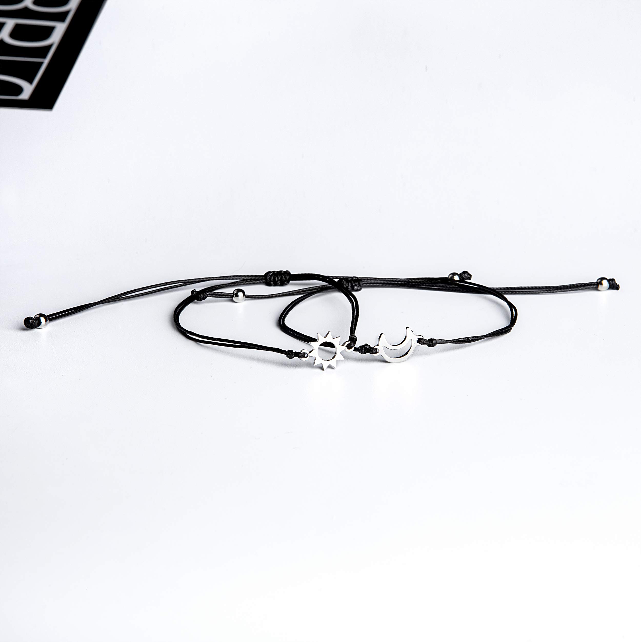 Pinky Promise Matching Bracelets for Best Friends, Couples & Family - Elephant & Compass Infinity Design for Women & Men | Long Distance Connection Gift for Loved Ones