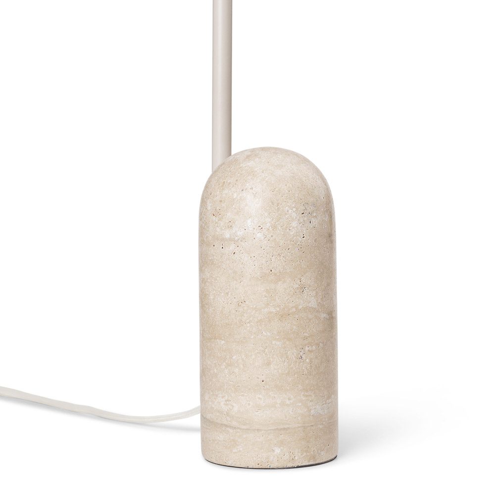 FERM Living Arum Table Lamp - Modern Cashmere Fabric Shade, Bedside & Living Room Lighting, Scandinavian Home Decor for Bedroom & Office
