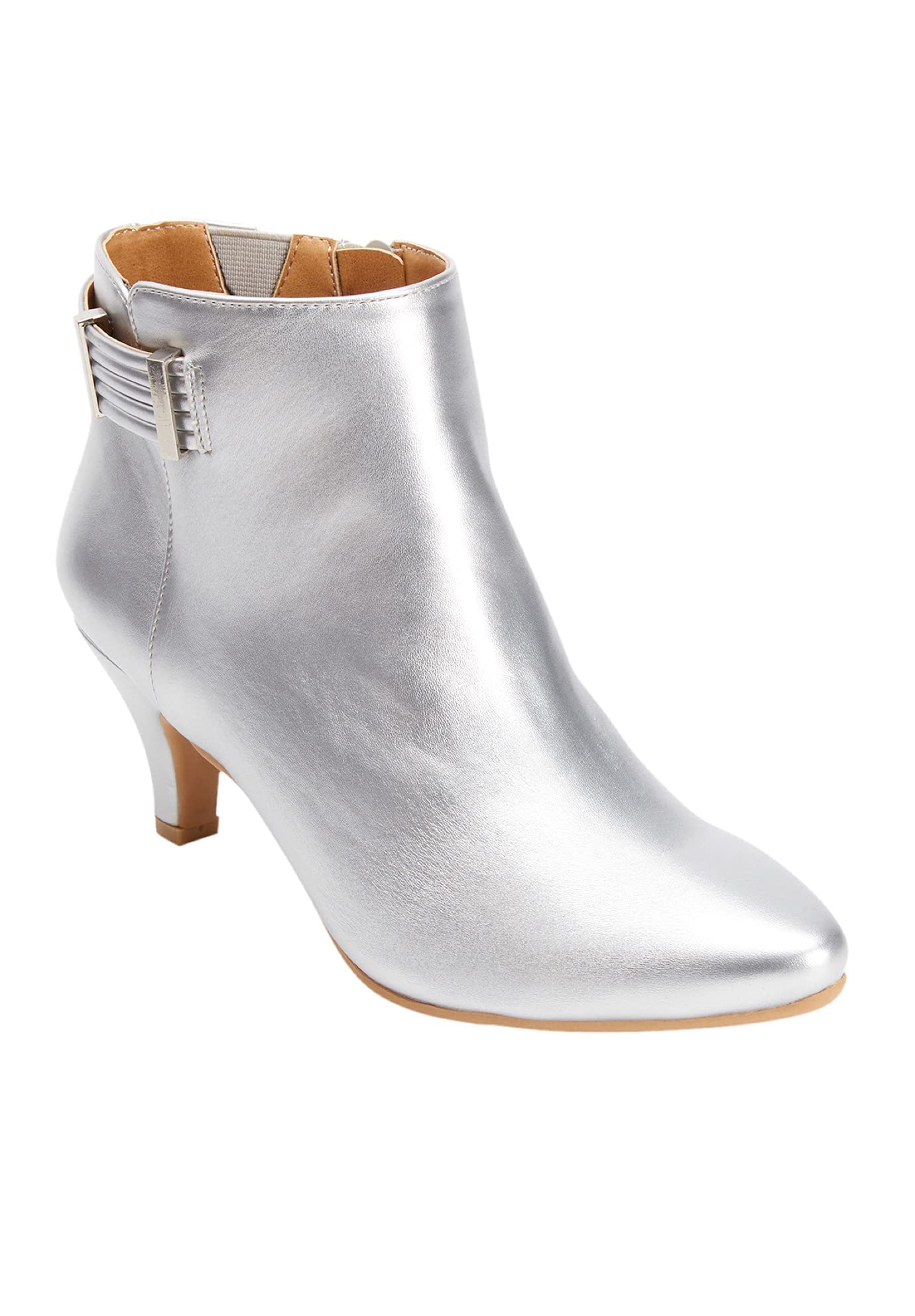 Comfortview Women's Wide Width The Decima Bootie - Comfortable Ankle Boots for Women with Wide Feet | Perfect for Work, Office, and Casual Outfits