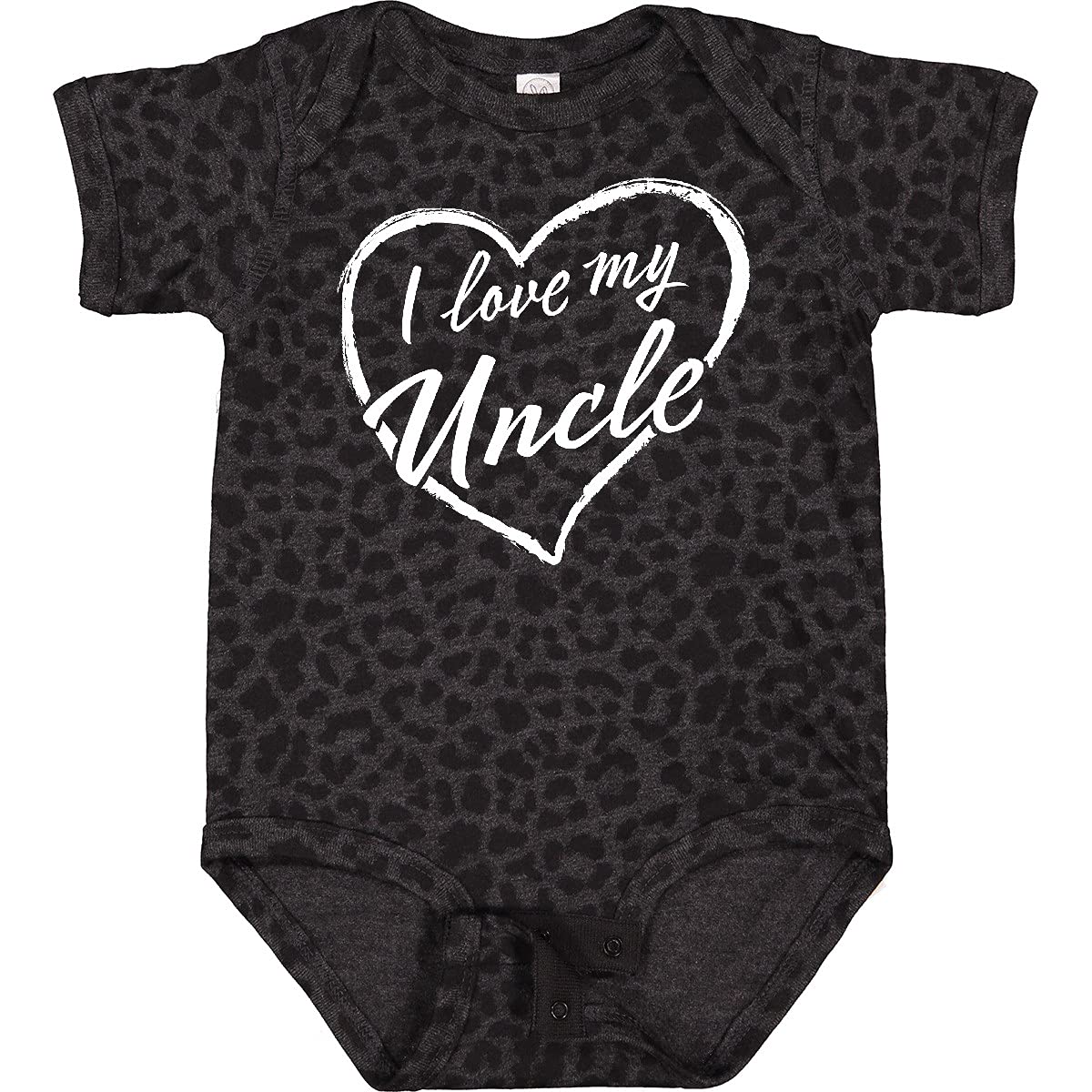 Inktastic I Love My Uncle White Chalk Heart Baby Bodysuit - Cute Infant Onesie for Family Bonding & Special Occasions