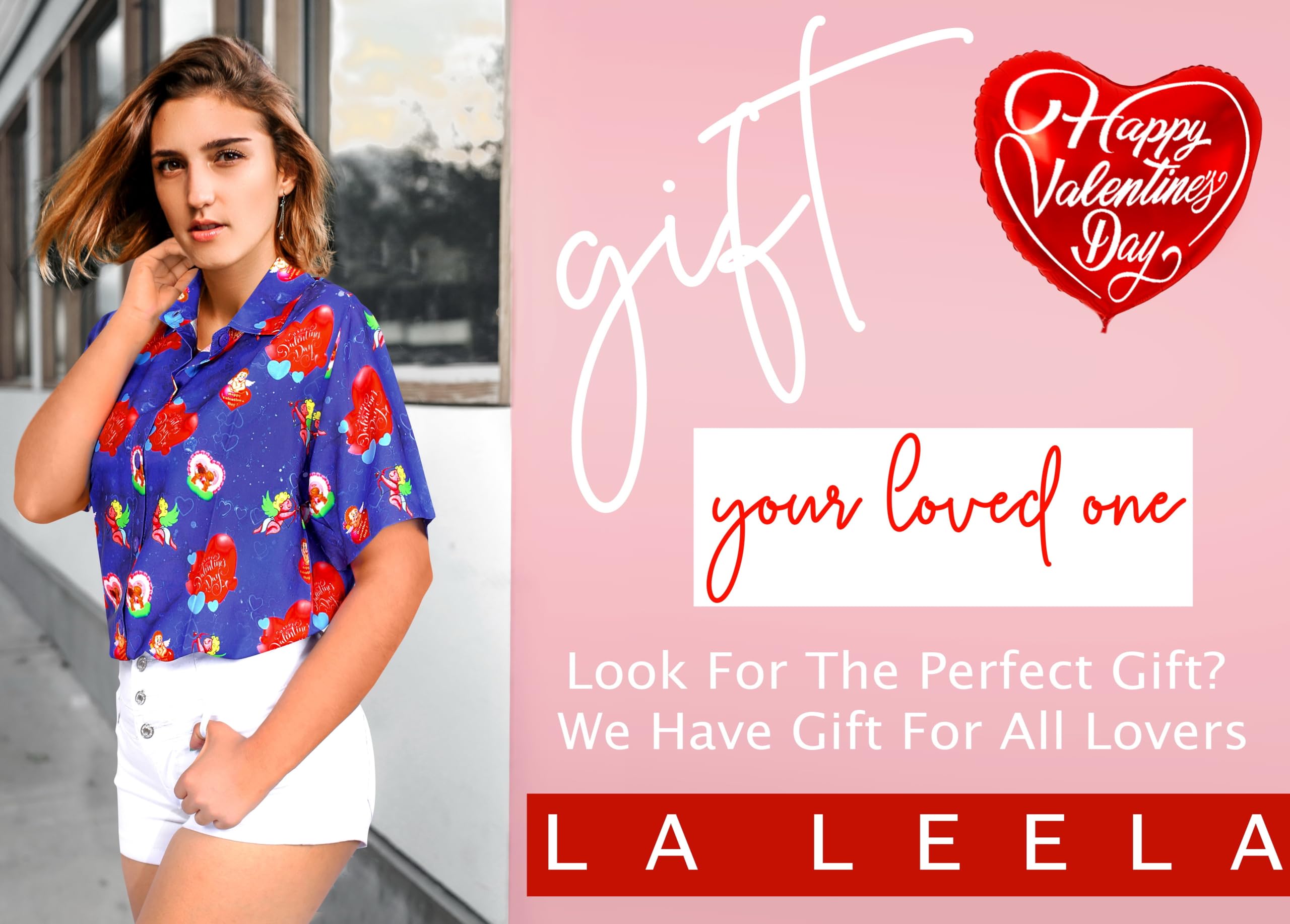 LA LEELA Women's Hawaiian Short Sleeve Shirt - Floral Print Vacation Blouse for Beach, Summer & Casual Wear