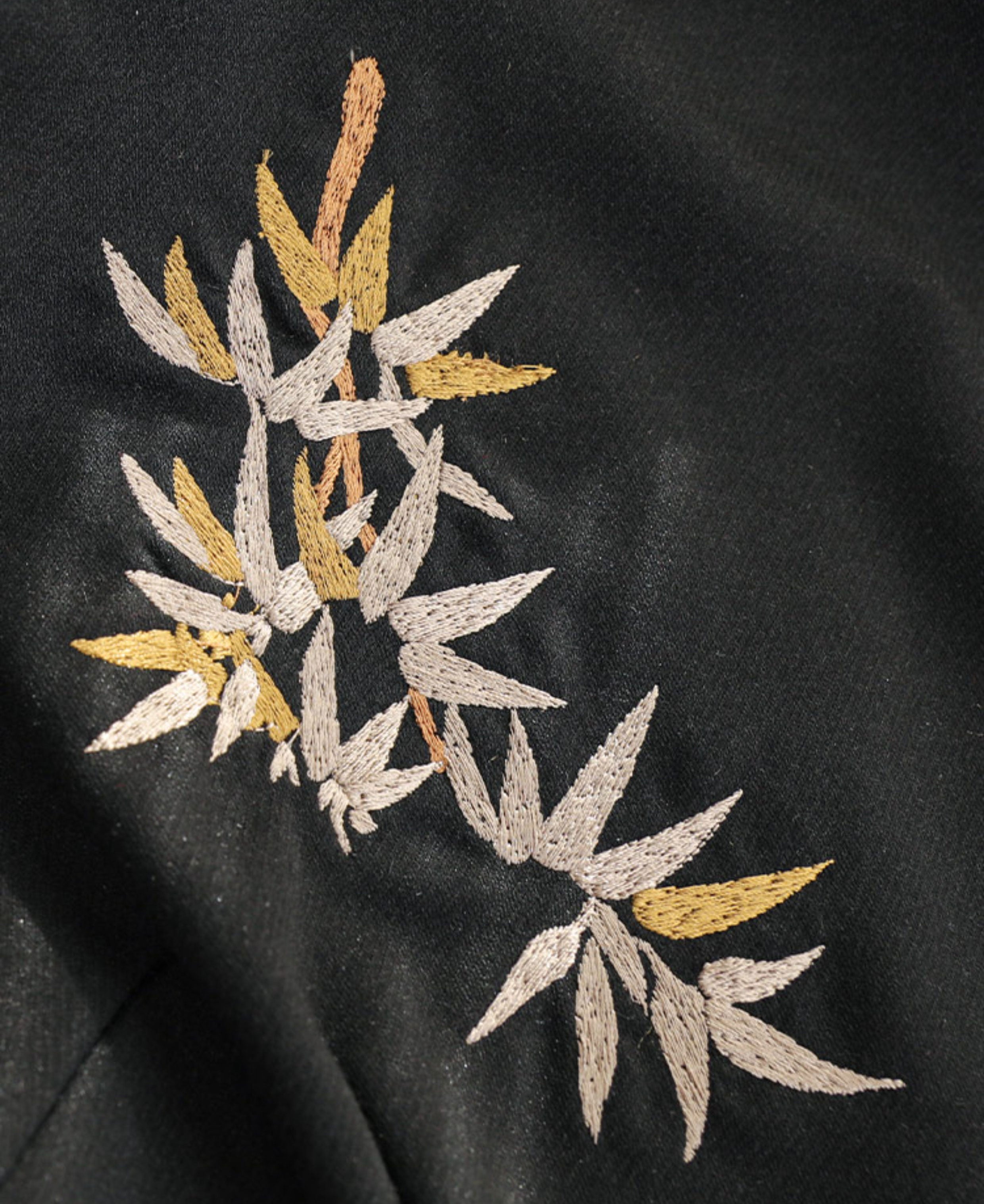 Elegant Black Embroidered Bamboo Cheongsam Qipao Dress for Women - Vintage Chinese Traditional Dress for Special Occasions, Weddings & Parties