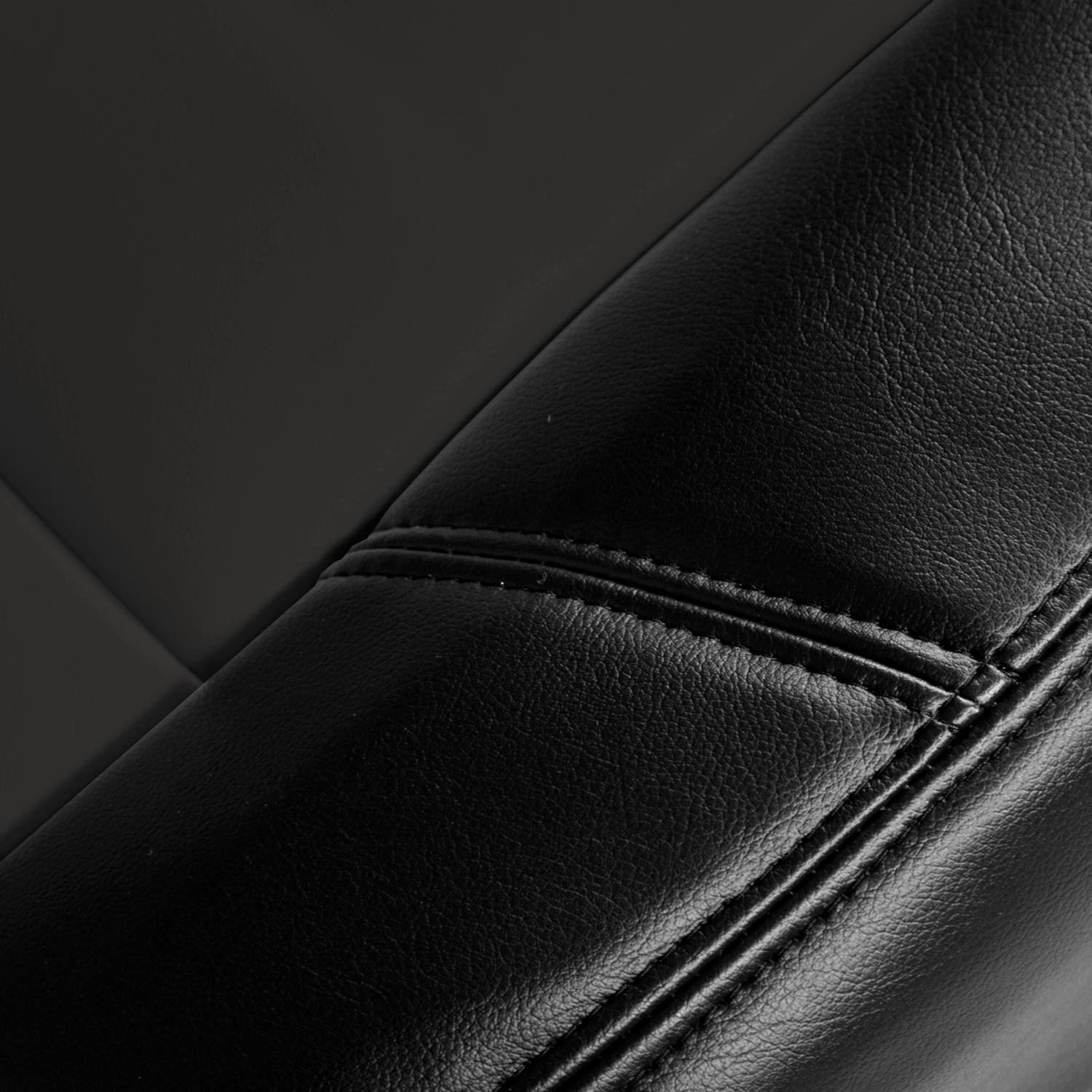 Premium Leatherette 2-Tone Custom Fit Seat Cover for Jeep Wrangler - Charcoal Gray/Black 50/50 Bucket Seat Covers | Durable Protection & Stylish Upgrade for Off-Roading, Daily Commute & Road Trips