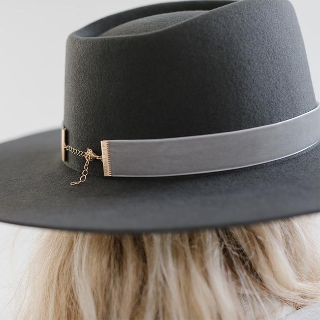 Velvet Chain Hat Band for Women & Men - Elegant Hat Accessory for Cowboy Hats, Fedoras & Western Style - Perfect for Weddings, Rodeos & Country Music Events