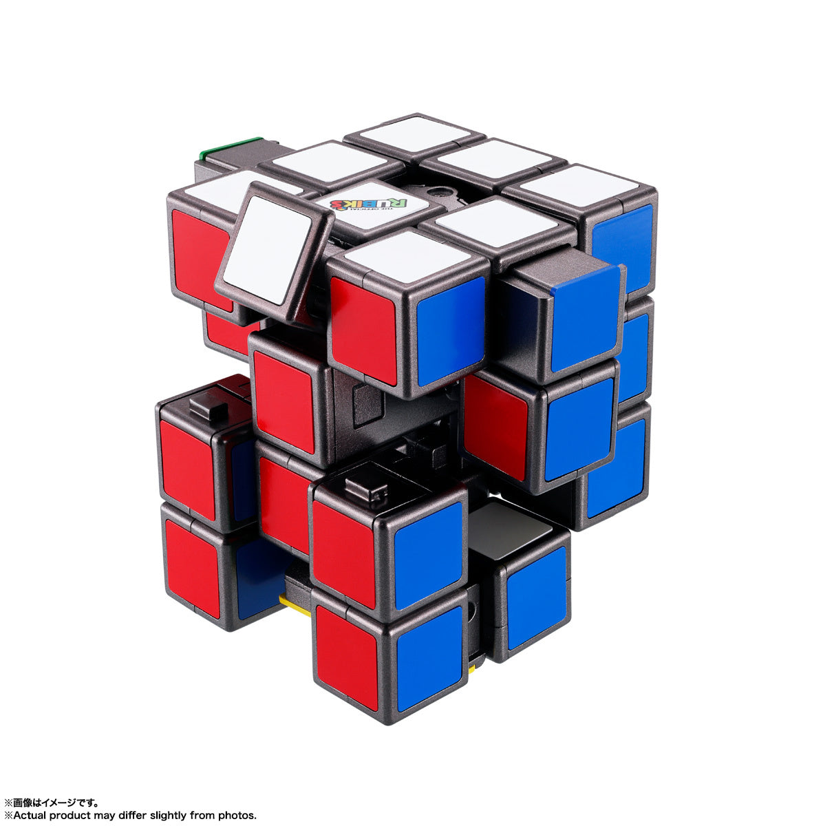 Bandai Chogokin Rubik's Cube Transforming Robot Action Figure - Collectible Toy for Anime Fans & Puzzle Lovers - Perfect for Display, Gifts, and Interactive Play