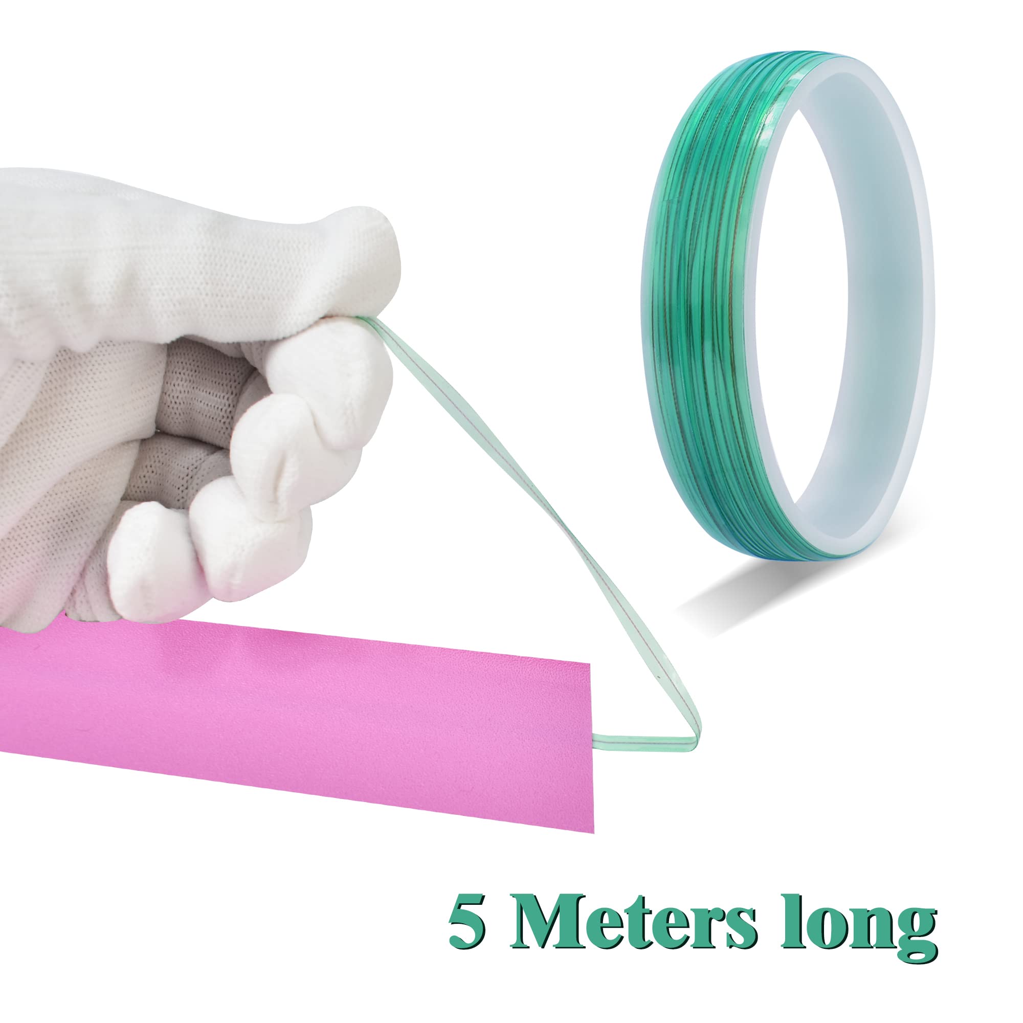 Zanch Knife-Less Tape for Vinyl Wrap Tool Kit - 16FT(5M) Vinyl Cutting Tape with Felt Squeegee & Micro Squeegee for Car & Motorcycle Wrapping - Perfect for DIY Auto Detailing, Vehicle Graphics & Vinyl Wrap Installation
