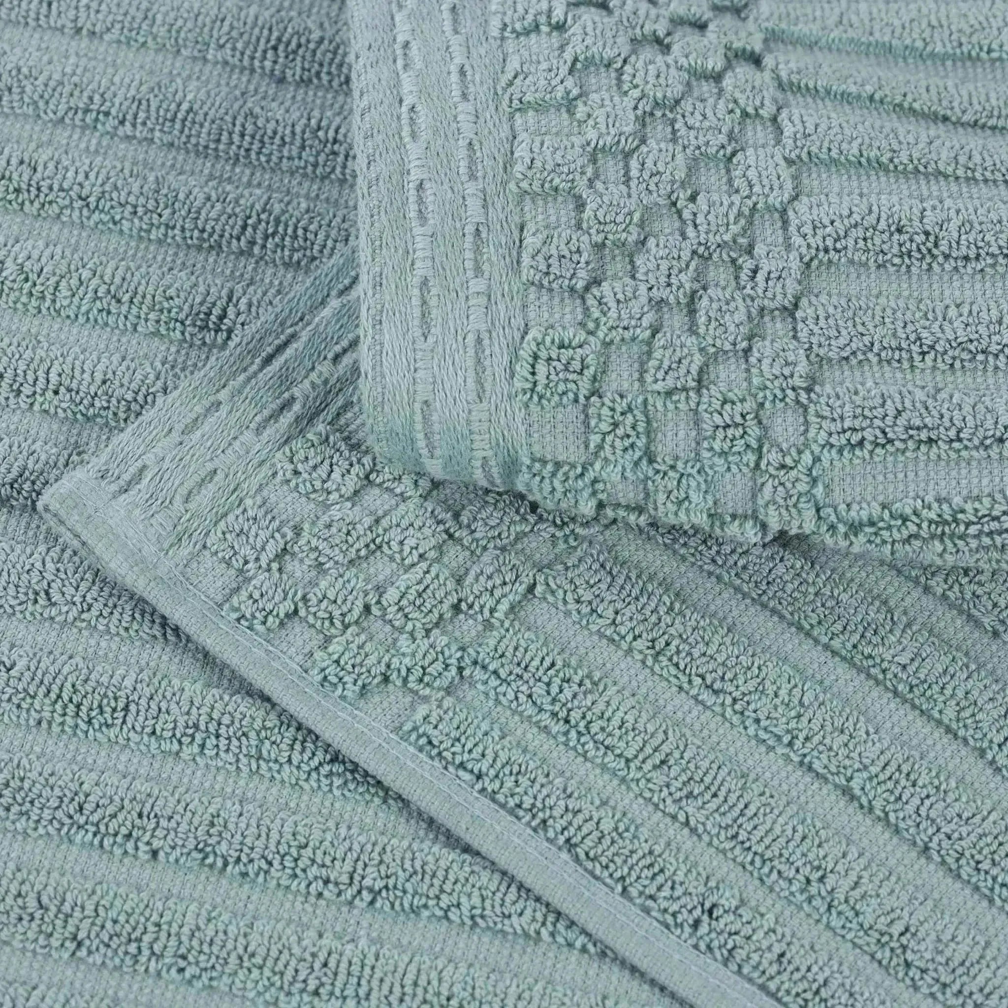 Premium Soho Ribbed Cotton Hand Towel Set - 4-Piece Ultra Absorbent Bath Towels for Kitchen, Bathroom & Gym - Soft & Quick-Drying