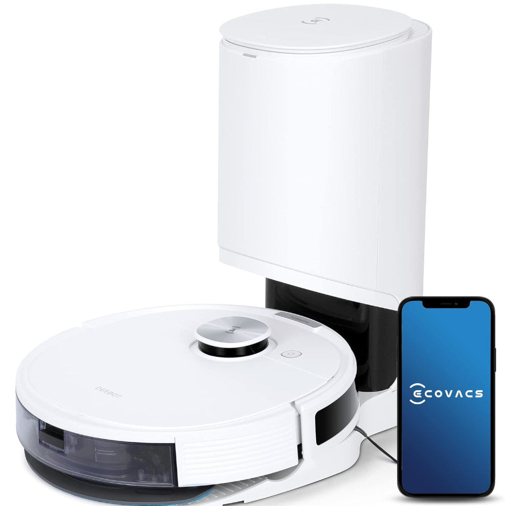 ECOVACS DEEBOT N10 Plus Robot Vacuum and Mop Combo with Auto Empty Station - Smart Cleaning for Hardwood Floors & Carpets - Factory Certified with Home Essentials Warranty