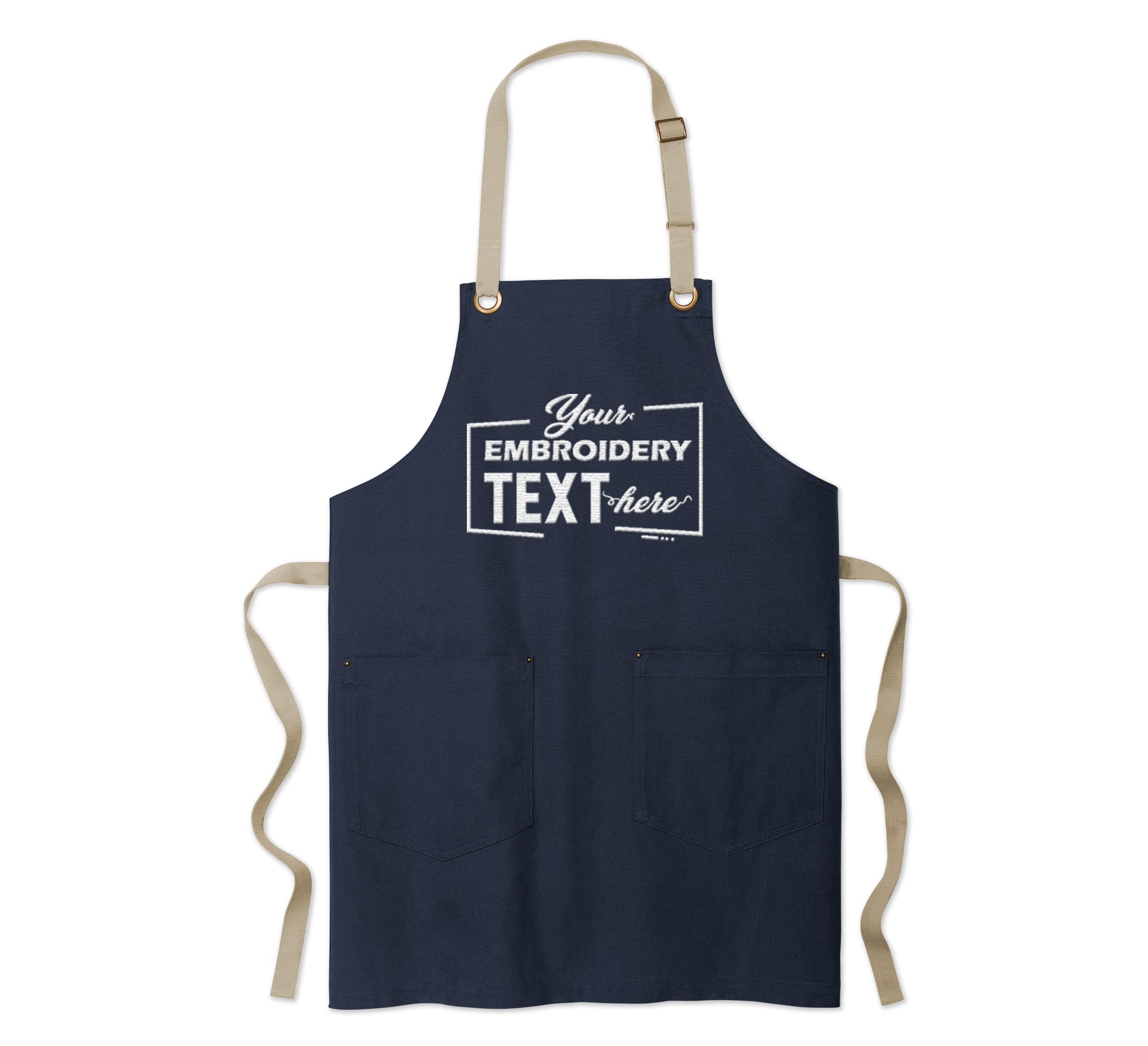 Custom Embroidered Kitchen Apron with Name - Chef Baking Cooking Gift for Home & Restaurant Use