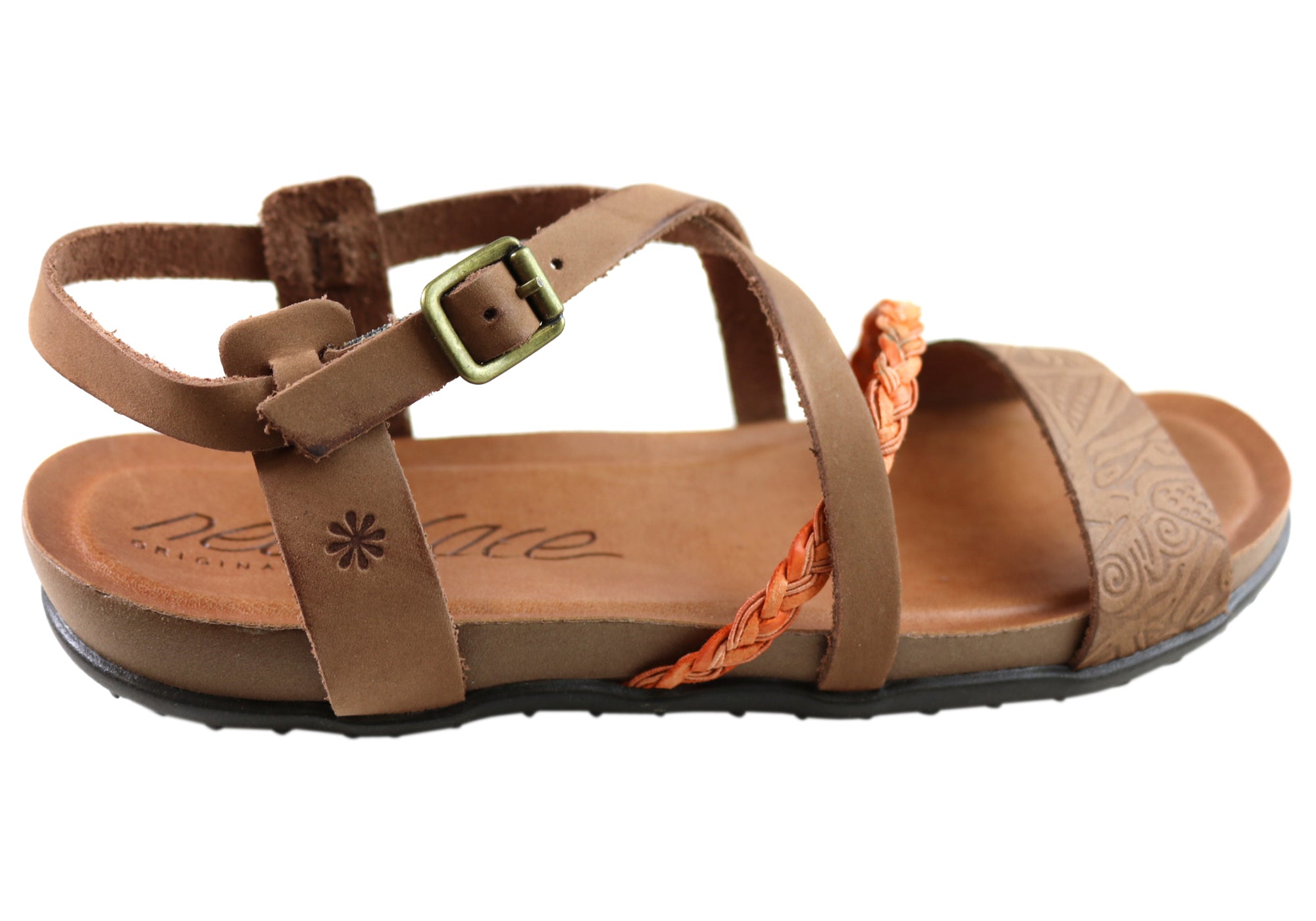 Laurina Women's Comfortable Leather Sandals - Handmade in Brazil - Casual Summer Walking Shoes for Beach, Travel & Everyday Wear