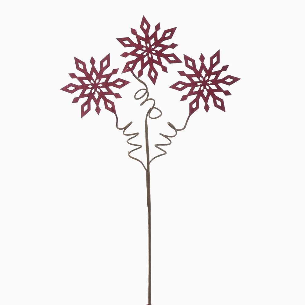 Kurt Adler Red Snowflake Christmas Ornament - Handmade Glass Holiday Tree Decoration for Xmas, Winter, and Festive Home Decor