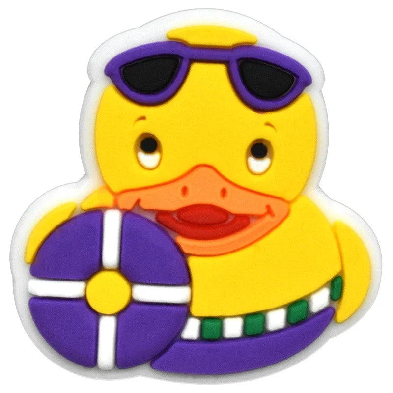 Duck Shoe Charms for Crocs & Sandals - Cute Decor Pins for Kids, Boys, Girls, Men & Women - Perfect for Clogs, Jeans & Buckle Shoes - Fun Accessories for School, Parties & Everyday Wear