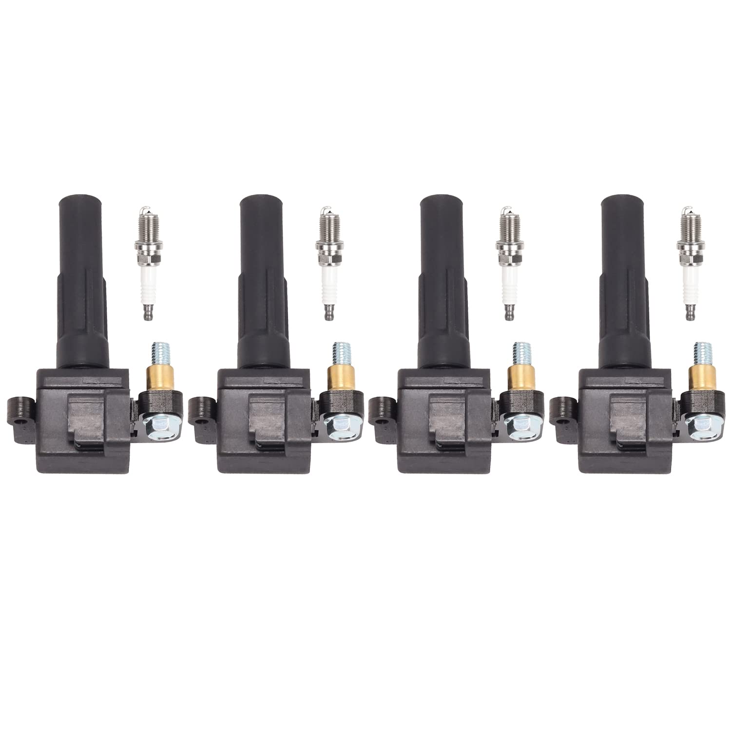 4-Piece MCK Ignition Coil Pack & Platinum Spark Plug Set - Compatible with 2002-2003 Subaru Impreza WRX Sedan/Wagon 2.0L H4 Engine - High Performance Replacement Parts for Smooth Acceleration & Fuel Efficiency