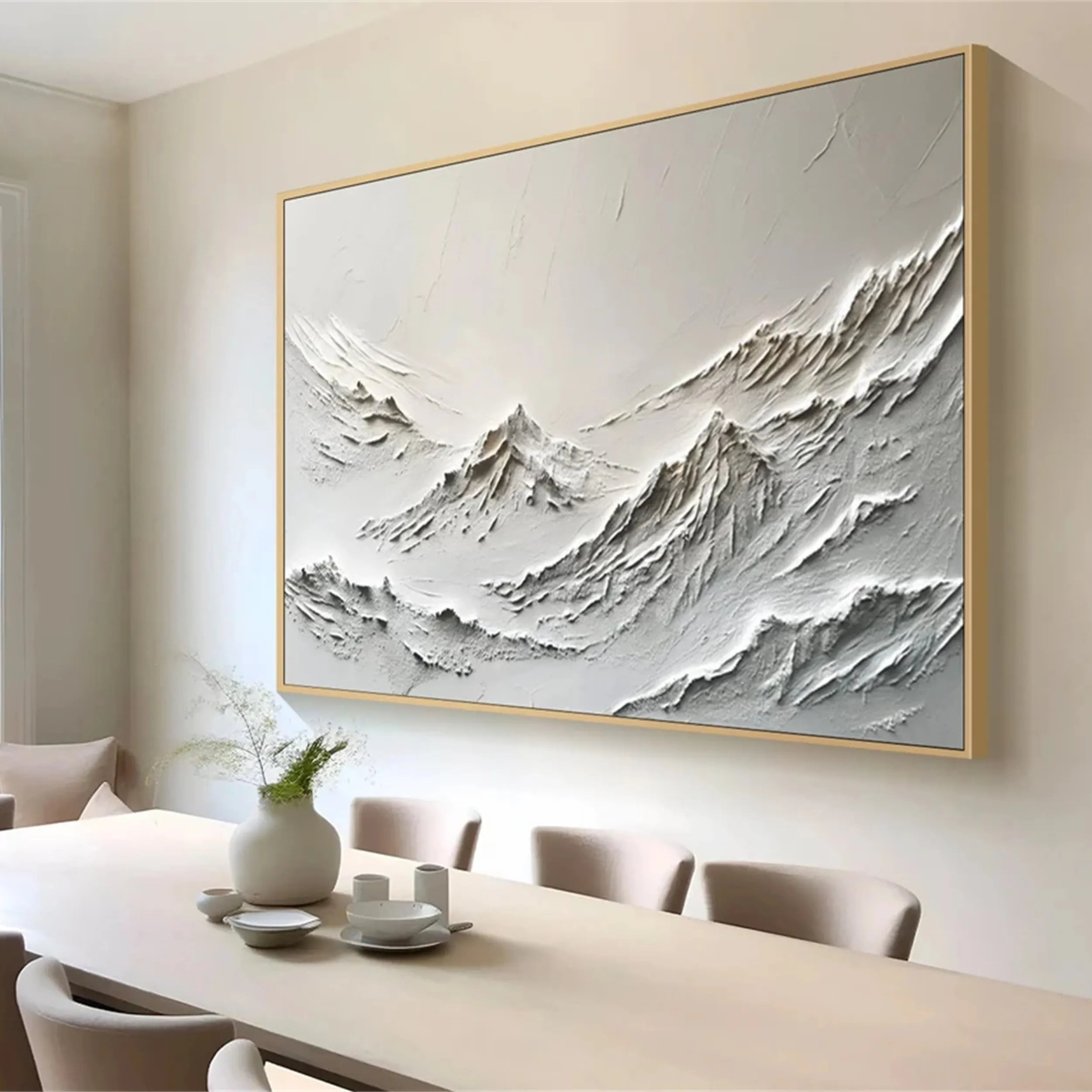 Minimalist Textured Plaster Art Painting - Modern Abstract Wall Decor for Living Room, Bedroom & Office | #MM242