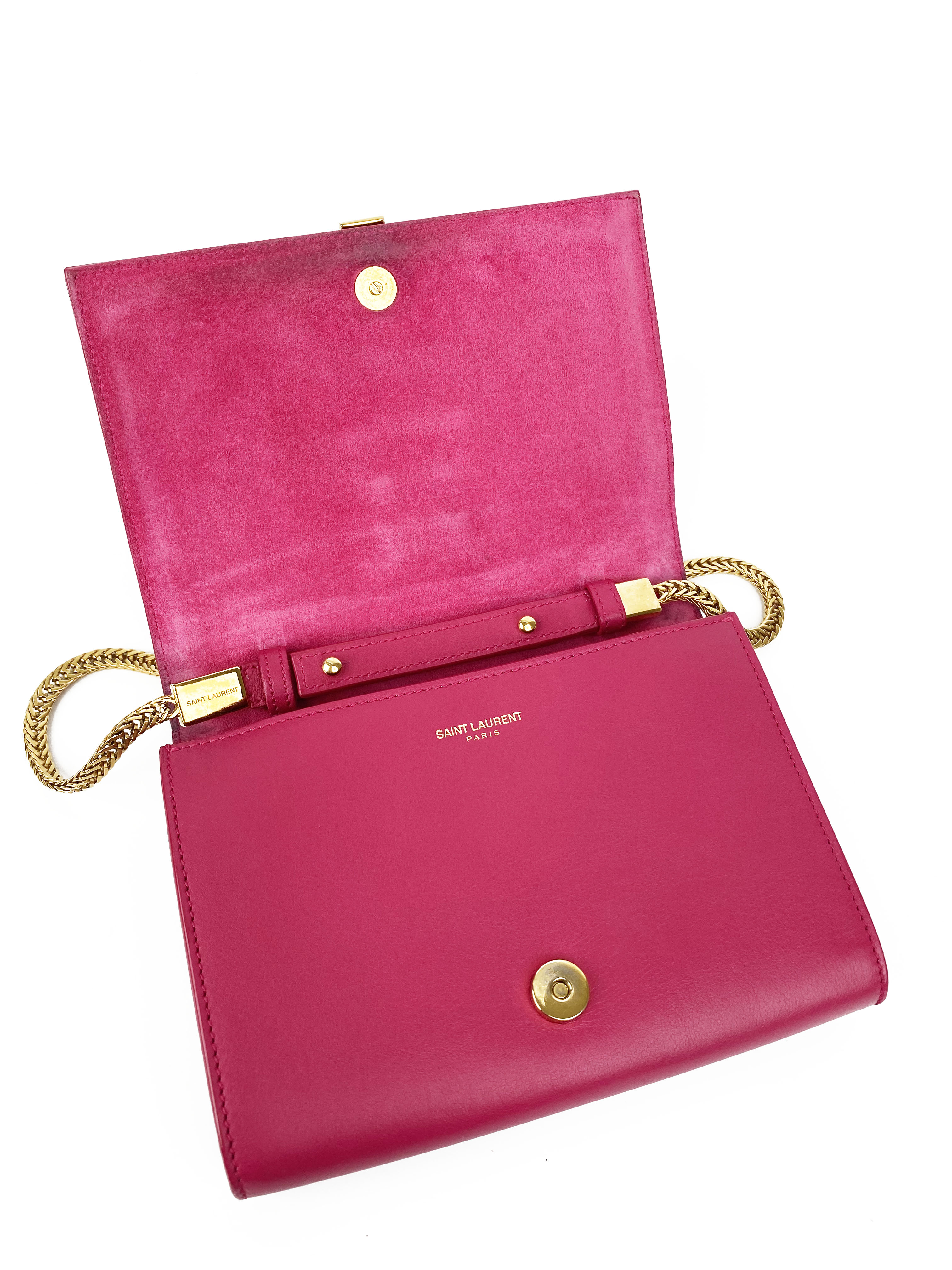 Saint Laurent Mini Pink Ligne Crossbody Bag - Luxury Designer Shoulder Purse for Women | Perfect for Date Night, Parties & Everyday Use
