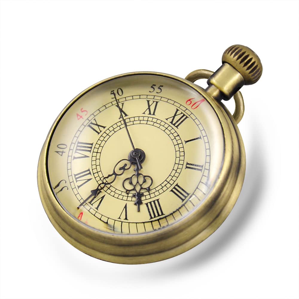 Vintage Pocket Watches for Men & Women with Chain - Roman Analog for Gifts (Birthday, Dad, Grandpa)