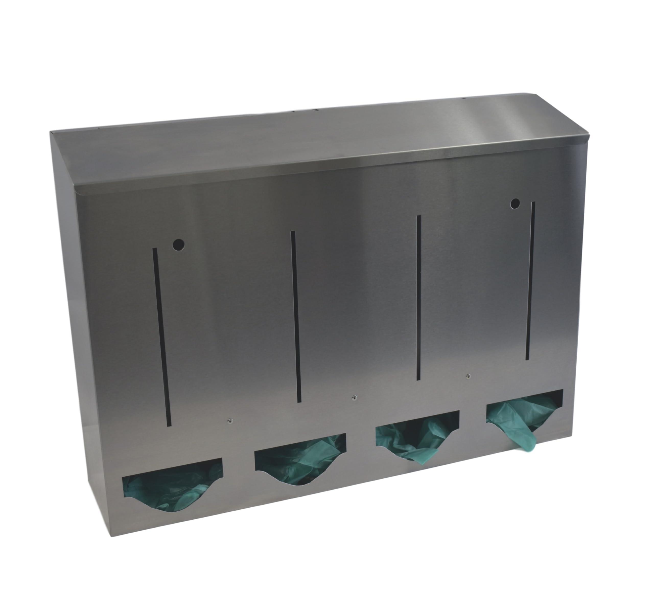 Omnimed Stainless Steel Bulk PPE Dispenser - Holds Gloves, Face Masks, Gowns & More (4-Pack) | Ideal for Hospitals, Clinics & Healthcare Facilities