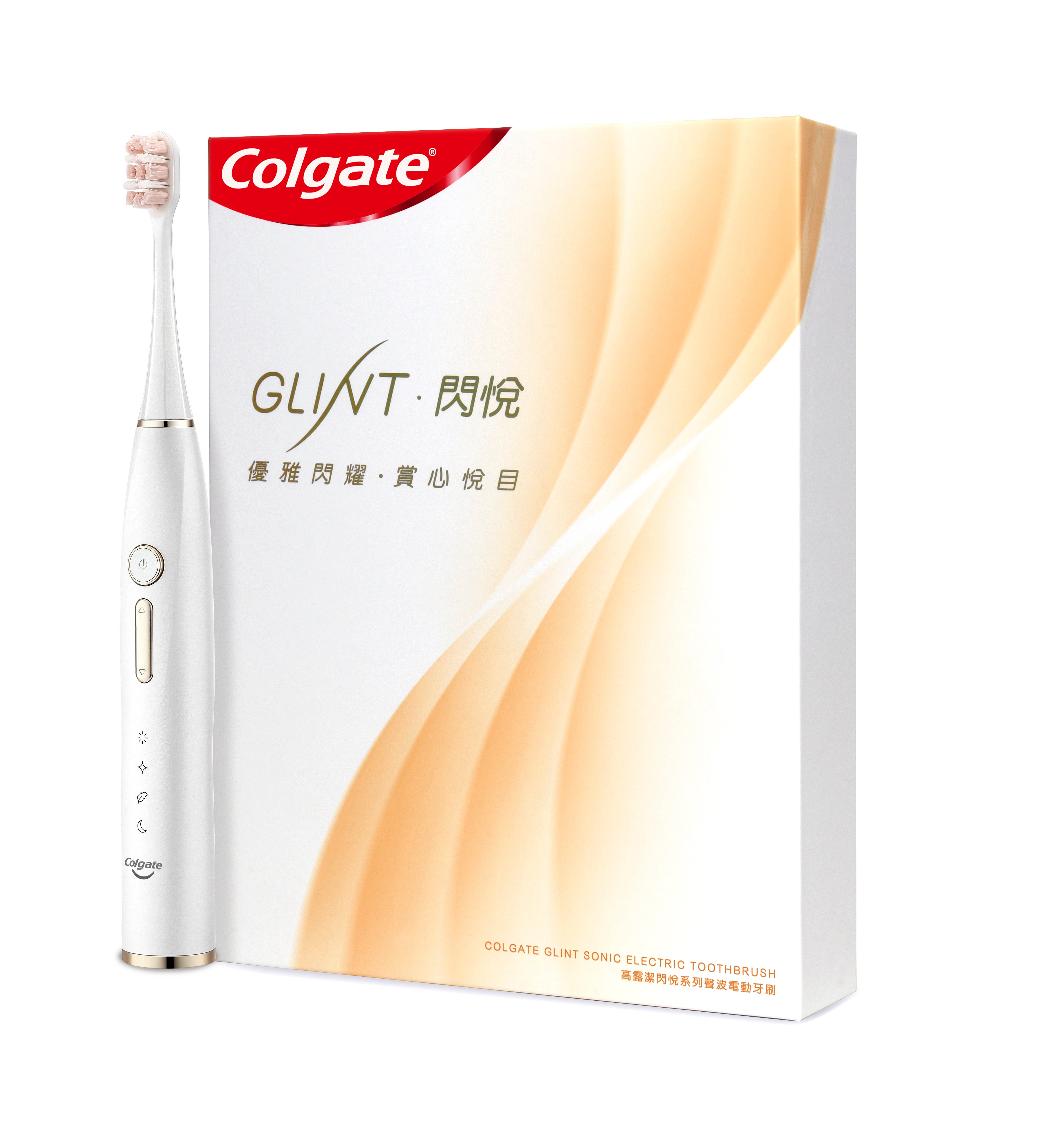 Colgate Glint Sonic Electric Toothbrush with 3 Replacement Brush Heads - Whitening & Deep Cleaning for Sensitive Teeth - Perfect for Travel & Daily Oral Care