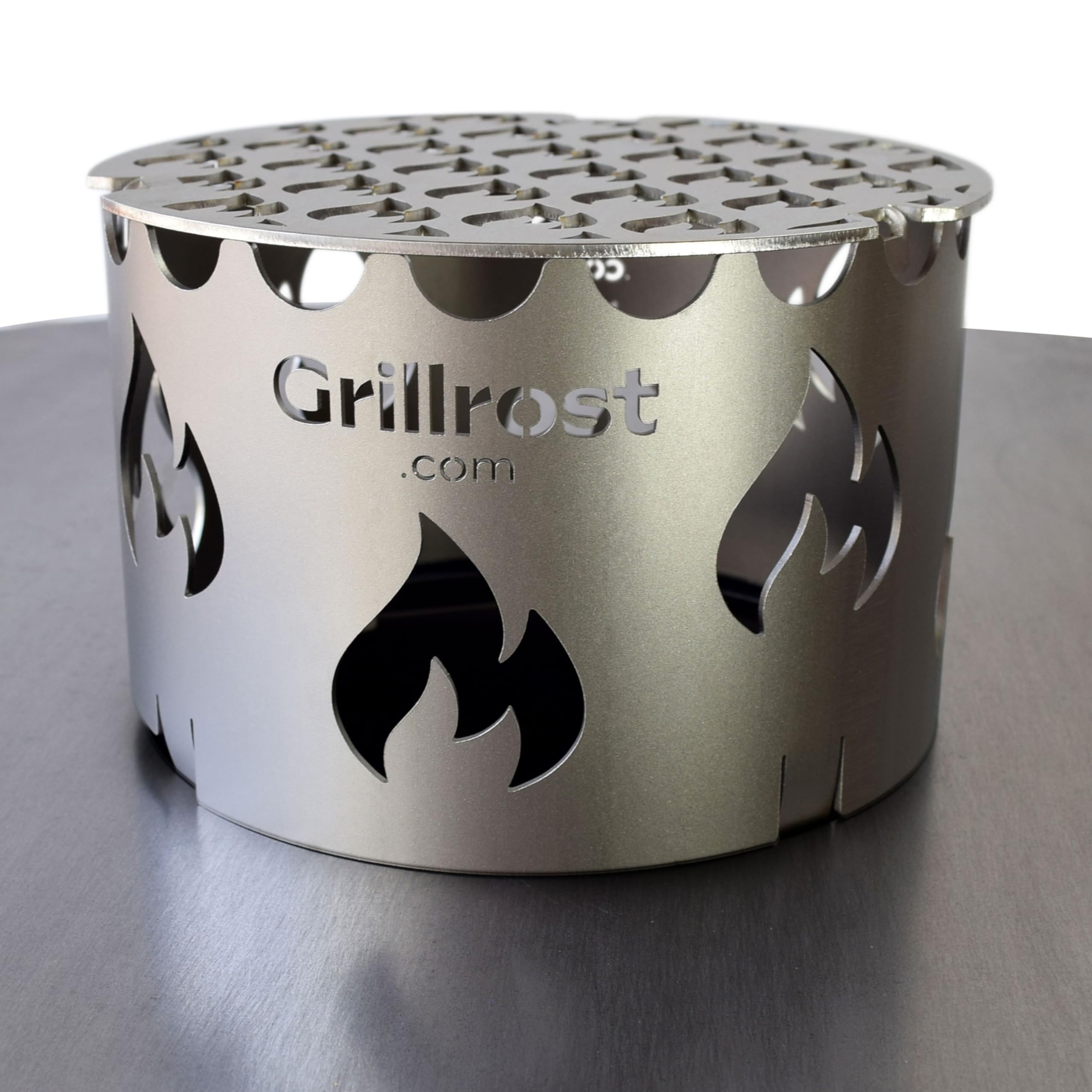 Stainless Steel Wok Support Ring - 20cm Diameter Fits All Stovetops with Flame Pattern - Perfect for Stir-Frying, Deep Frying & Asian Cooking