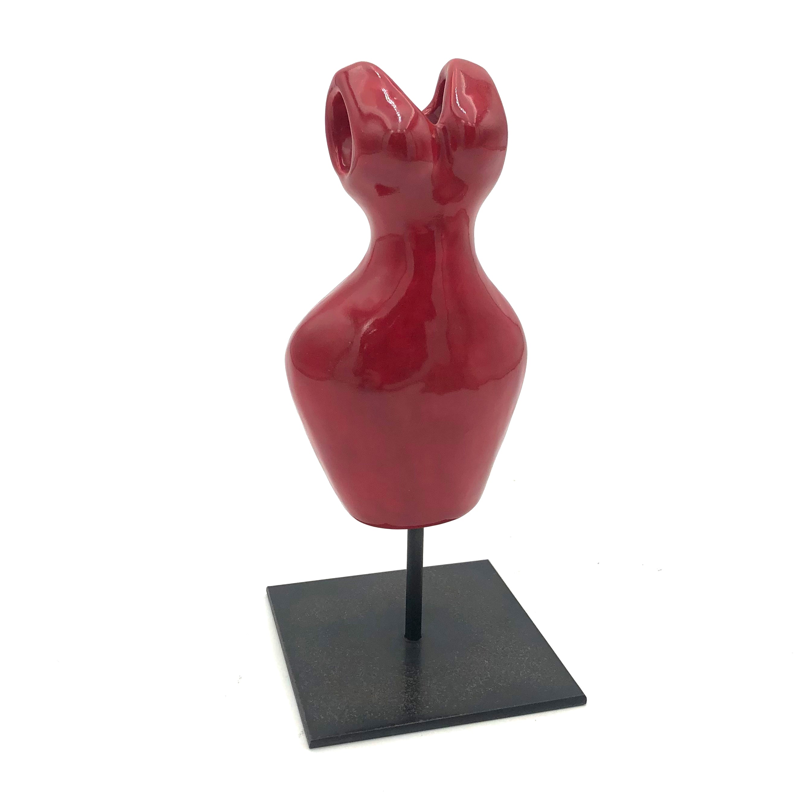 Cathy Broski Ceramic Sculpture on Base - Assorted Dresses Design - Elegant Home Decor, Office Display, and Gift Idea