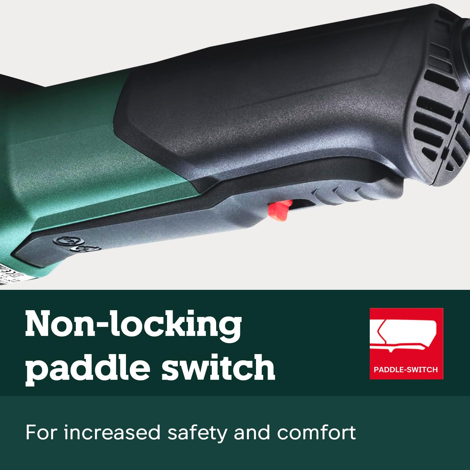 Metabo 4.5-Inch & 5-Inch Angle Grinder - 11,000 RPM, 11.0 Amp Motor with Non-Locking Paddle Switch - Professional Metal Cutting, Grinding & Polishing Tool for Construction, Welding & DIY Projects