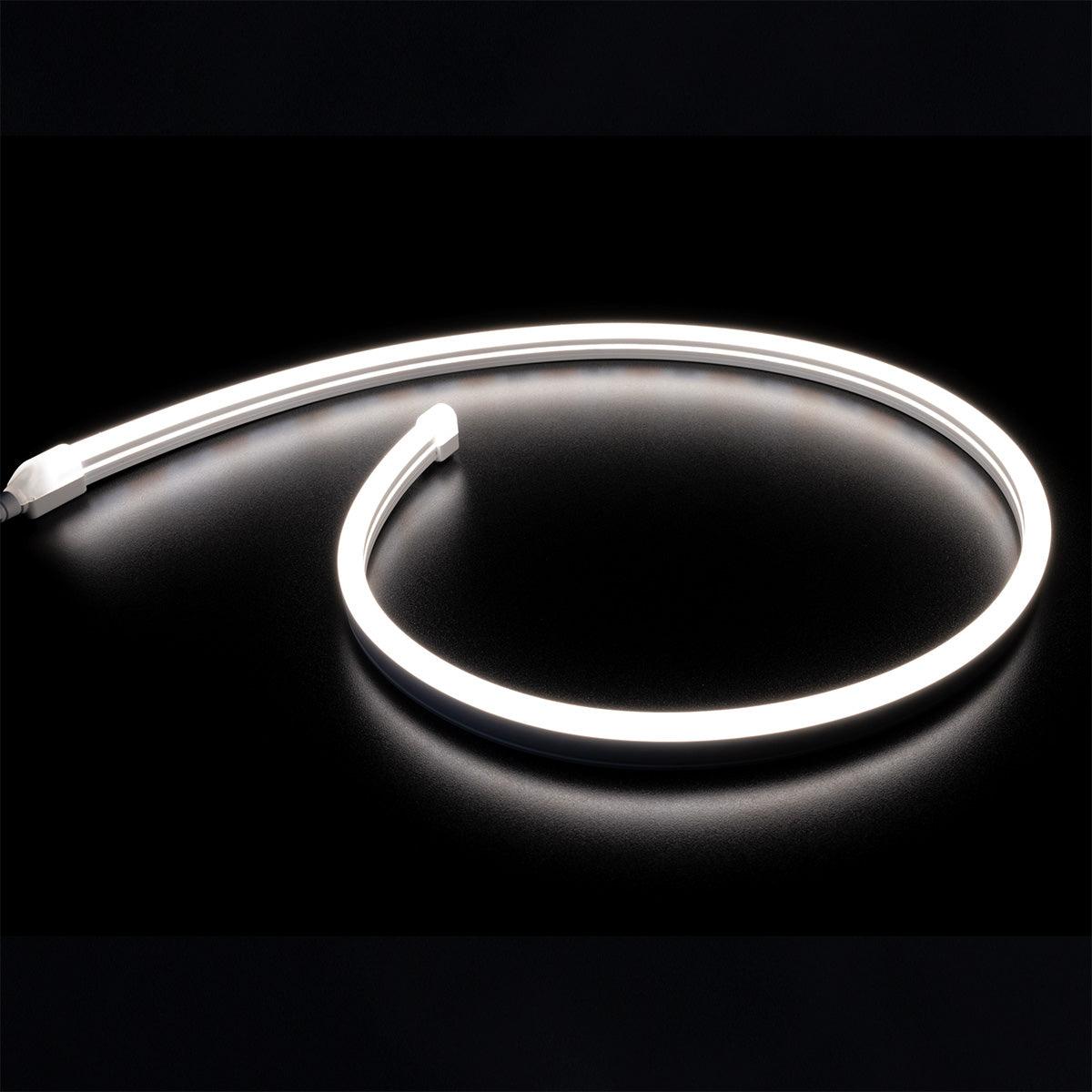 16Ft Neon Blaze Flexible LED Strip Lights - 3500K Warm White, 24V Low Voltage, Bendable Side Glow - Perfect for Home Decor, Bedroom, Bar, Party & Outdoor Lighting